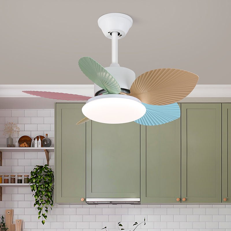 Ventilatore da soffitto Liora in vetro colorato, con telecomando
