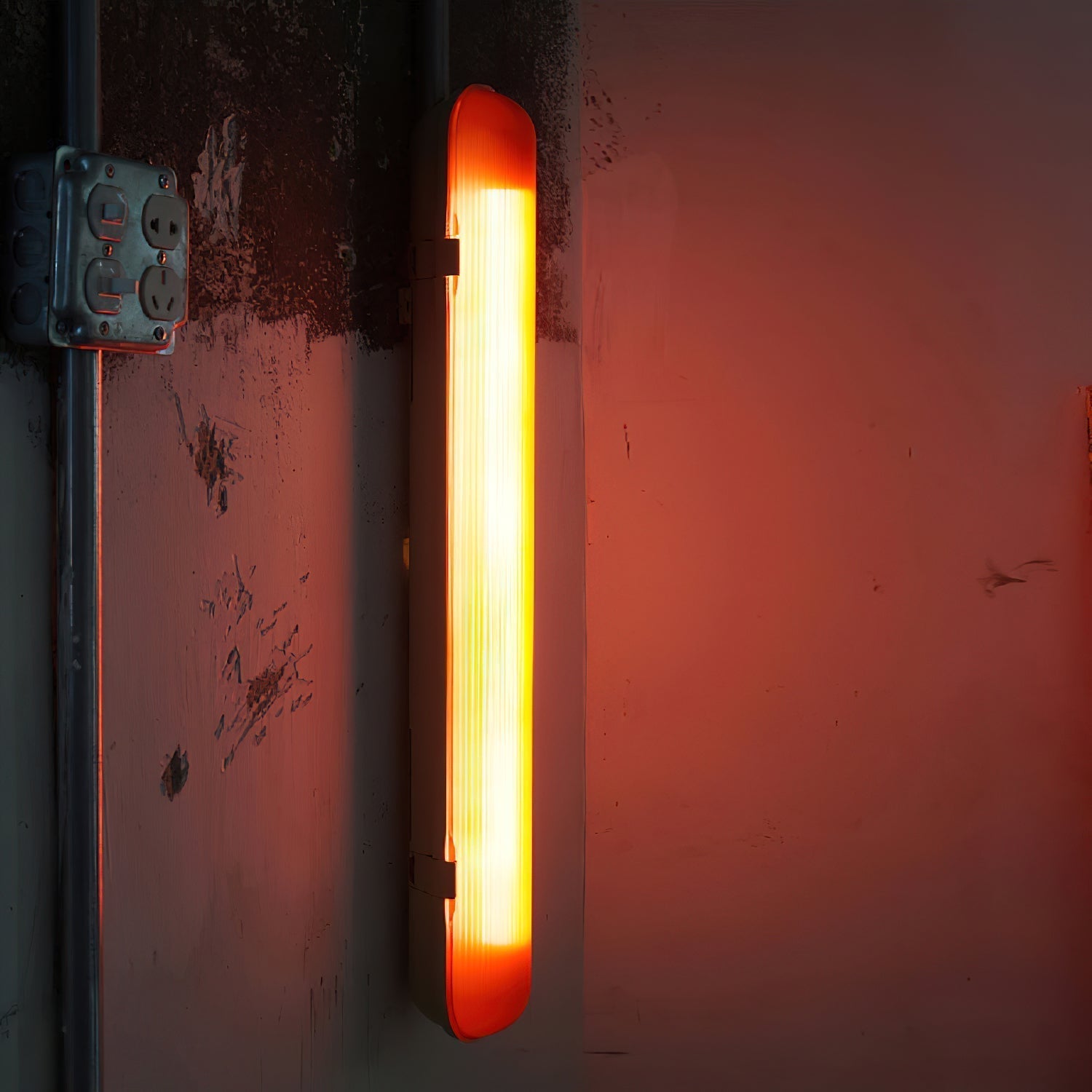 Wavel Joy Modern Minimalist Red Plastic Wall Lamp - Lamp Copper