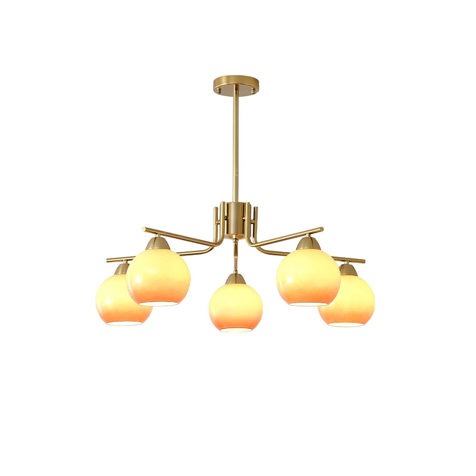 Caramel Sphere Chandelier - Blowlighting