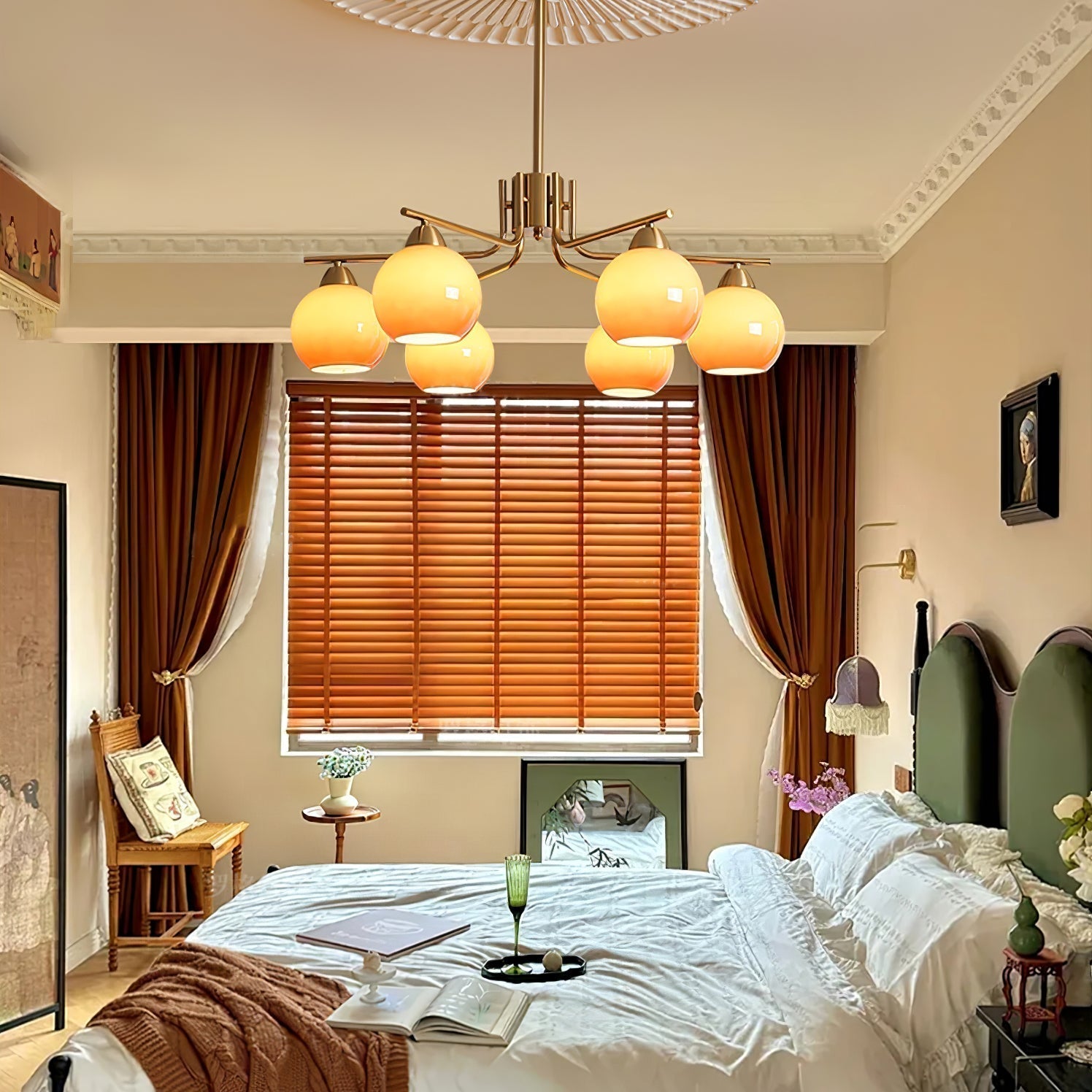 Caramel Sphere Chandelier - Blowlighting