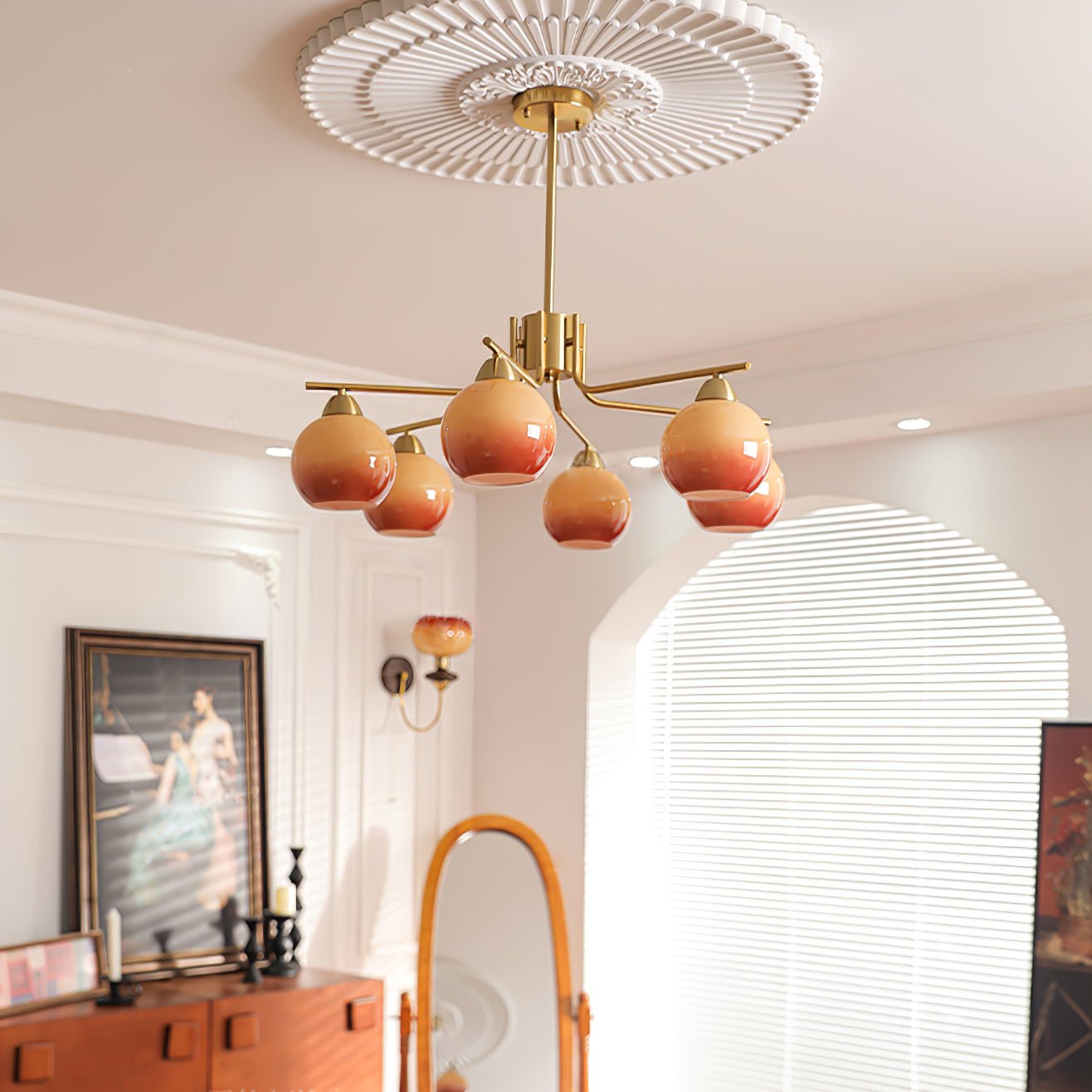 Caramel Sphere Chandelier - Blowlighting