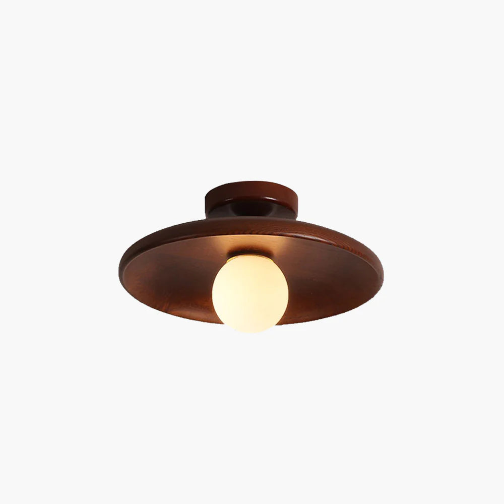 Arisha Naturale Plafoniera Legno/Vetro Cucina