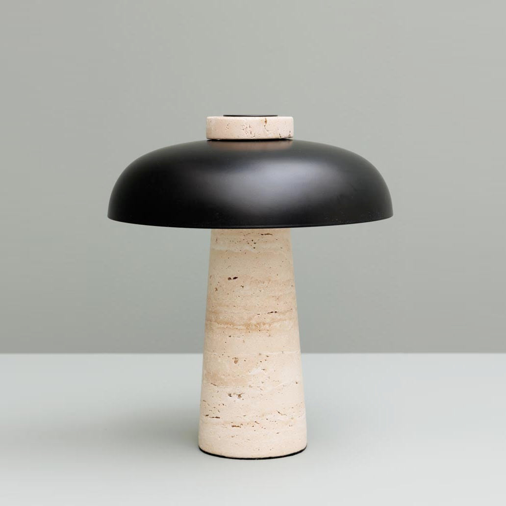 Carla Travertine Table Lamp - Lamp Copper