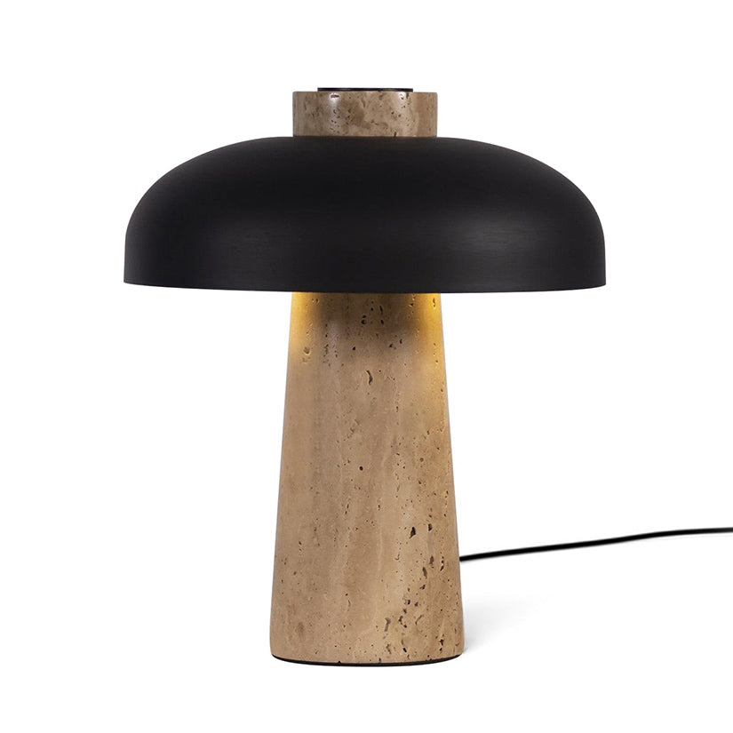Carla Travertine Table Lamp - Lamp Copper