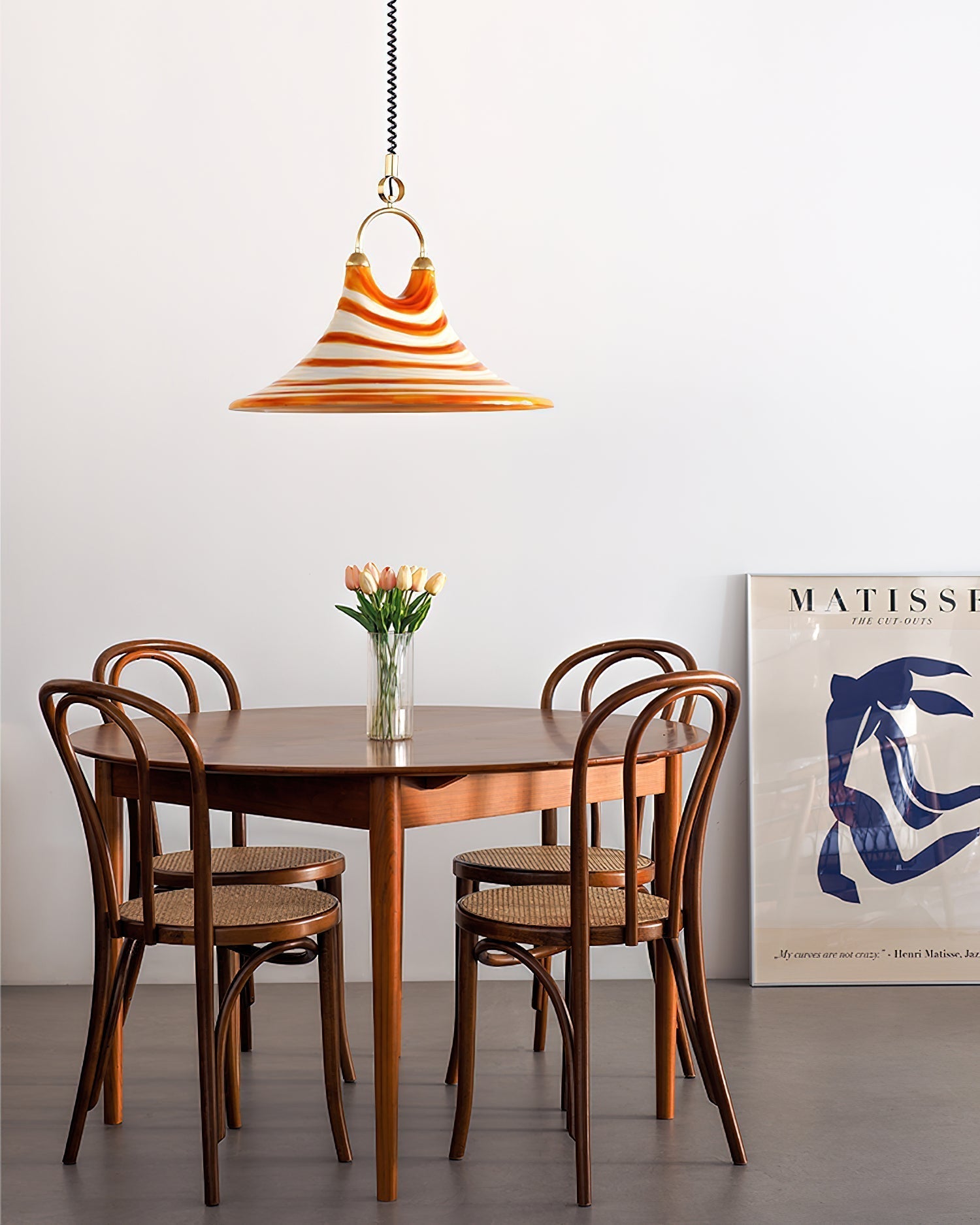 Aria Trumpet Individual Creativity Plastic Pendant Lamp - Lamp Copper