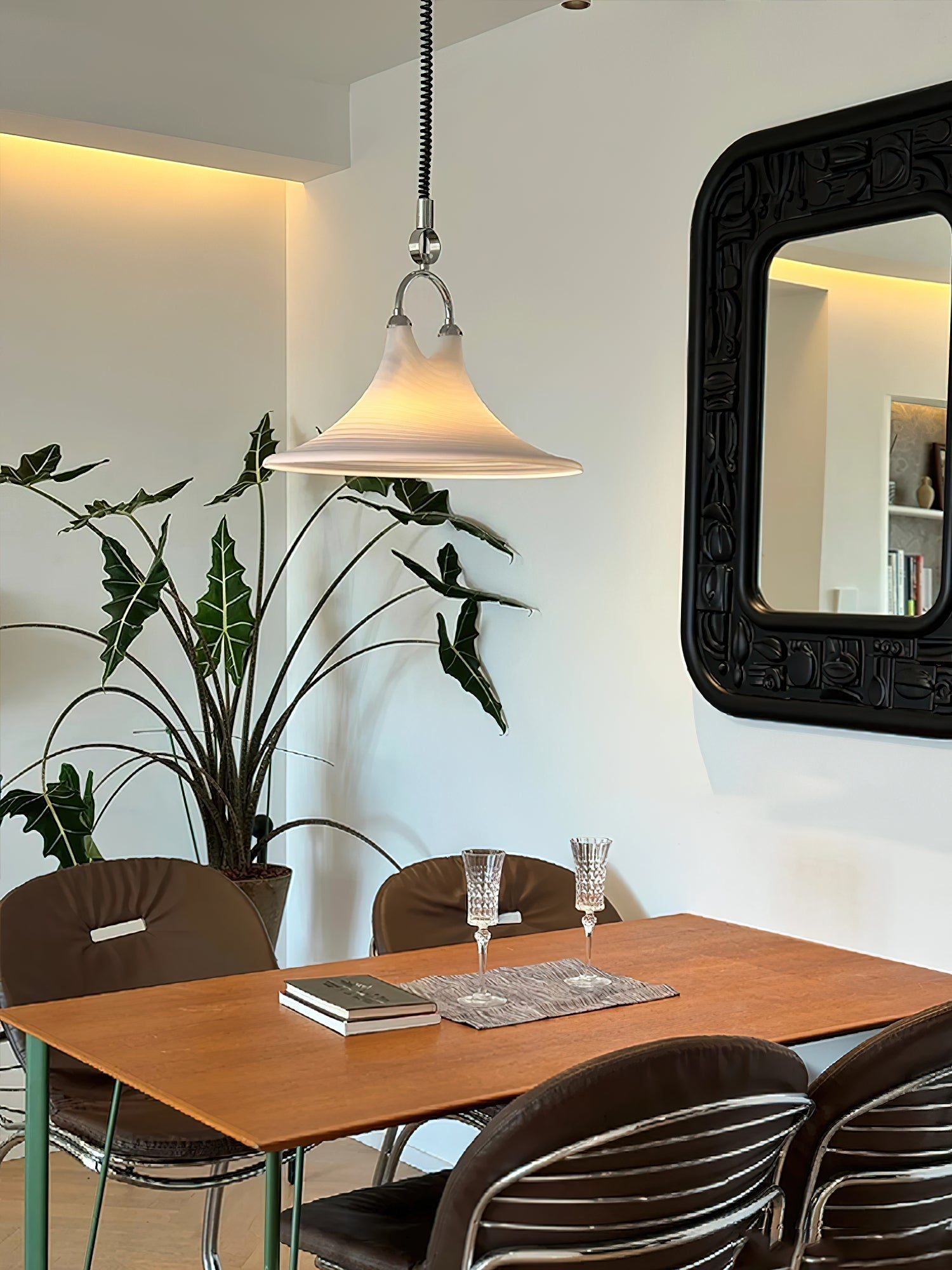 Aria Trumpet Individual Creativity Plastic Pendant Lamp - Lamp Copper