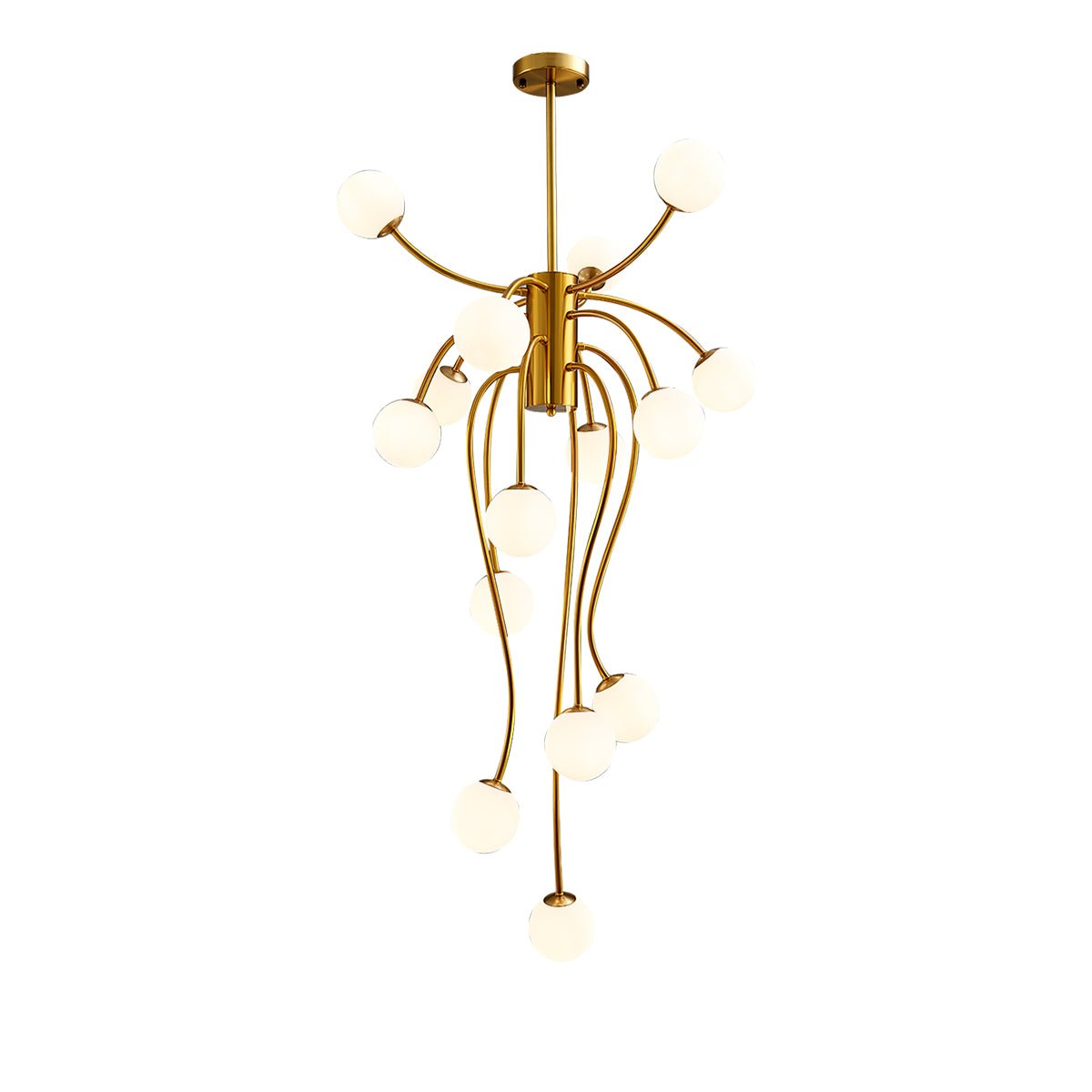 Astralyn Brass Globe Chandelier - Blowlighting