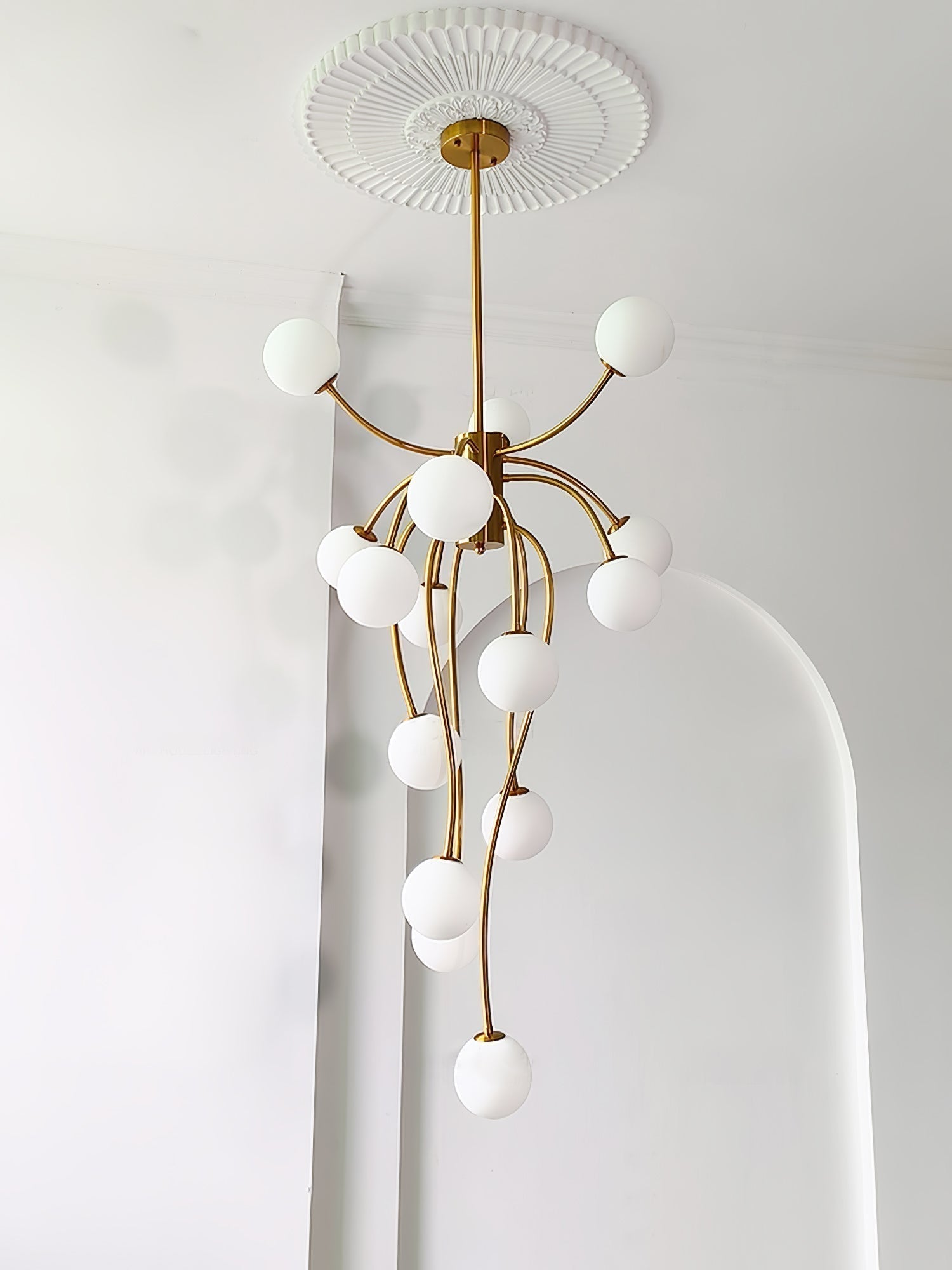 Astralyn Brass Globe Chandelier - Blowlighting