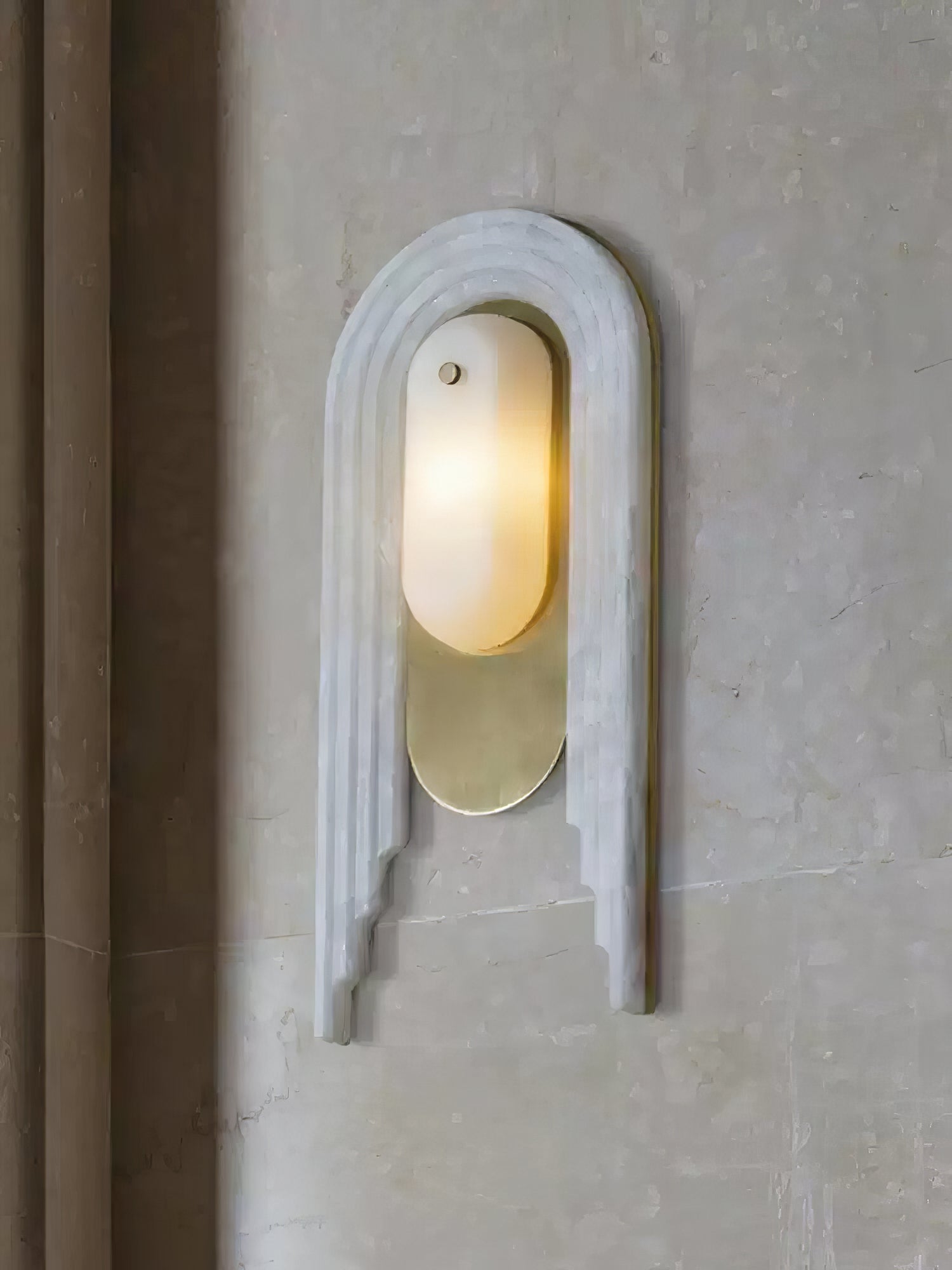 Sytalion Arch Alabaster Wall Light - Neutralighting