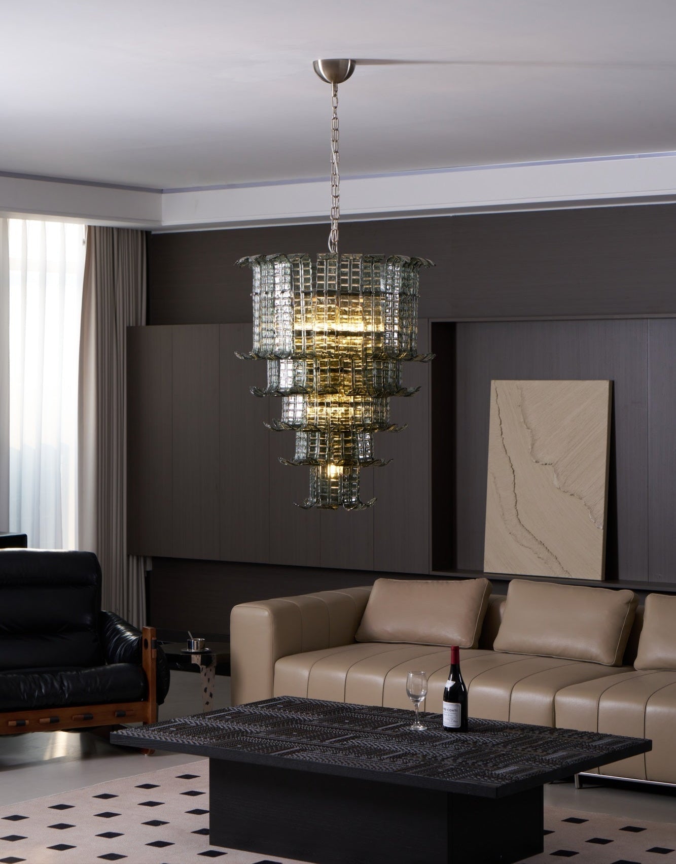 Aurora Chandelier Cascade Murano Glass Tiered Vintage - Neutralighting
