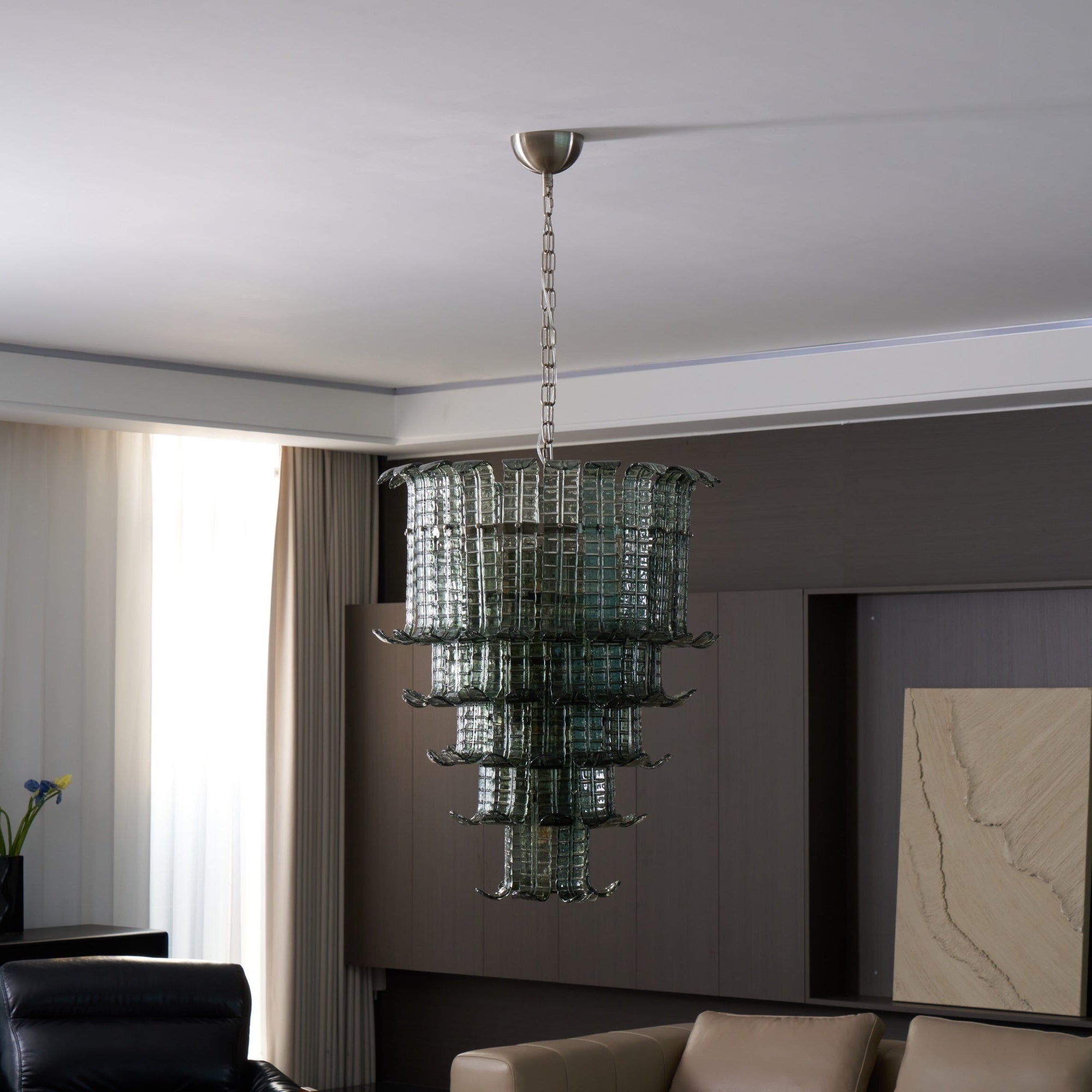 Aurora Chandelier Cascade Murano Glass Tiered Vintage - Neutralighting