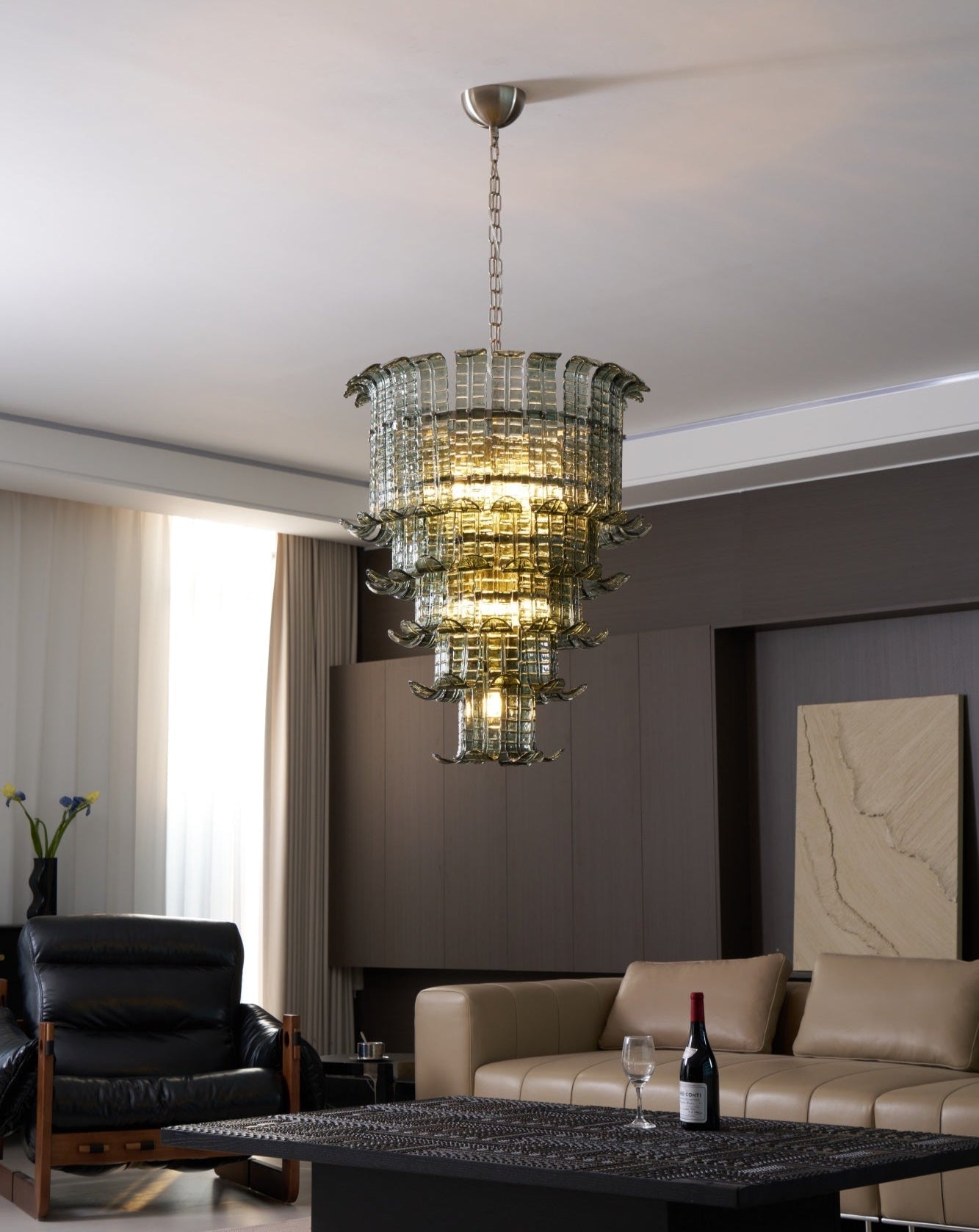 Aurora Chandelier Cascade Murano Glass Tiered Vintage - Neutralighting