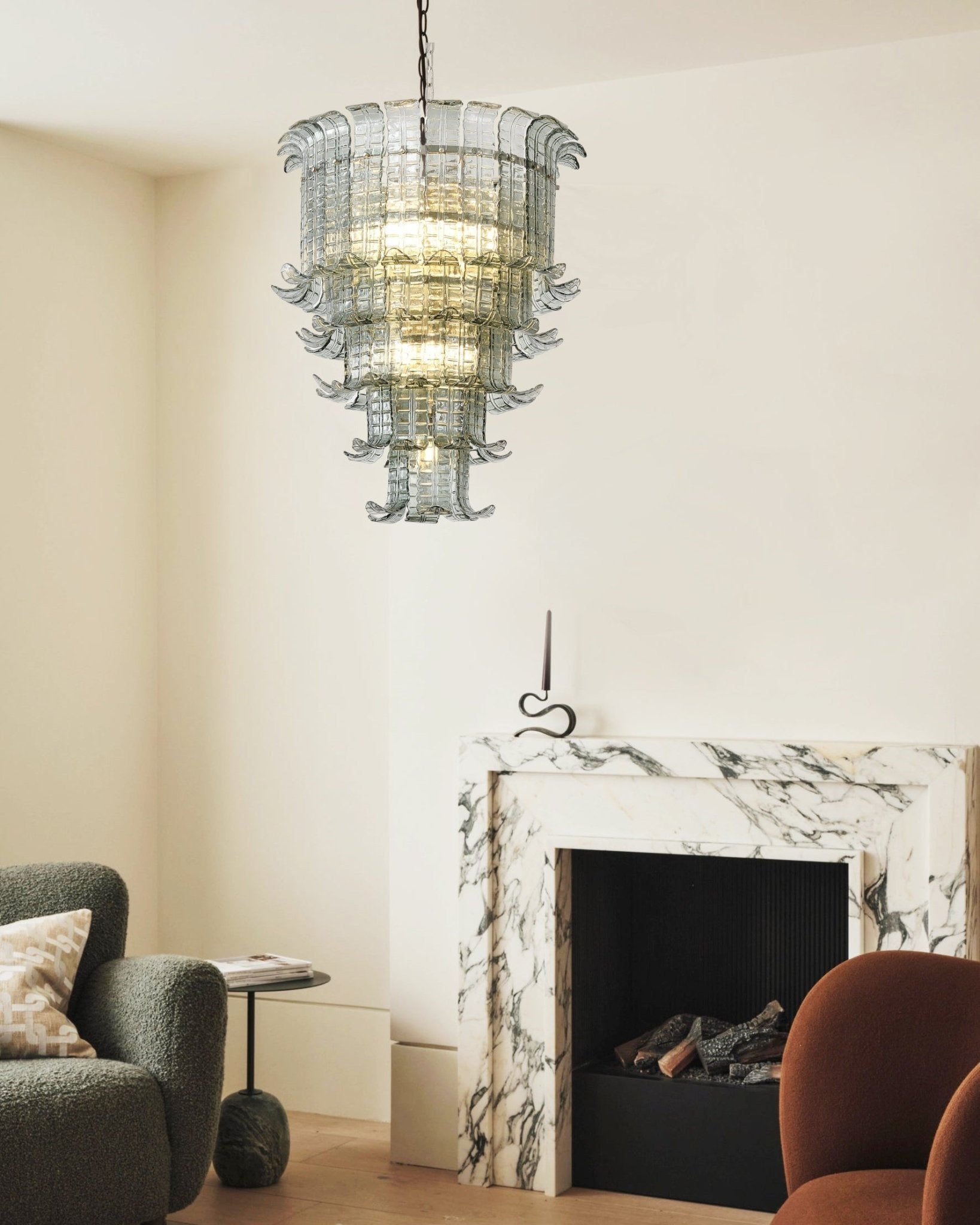 Aurora Chandelier Cascade Murano Glass Tiered Vintage - Neutralighting