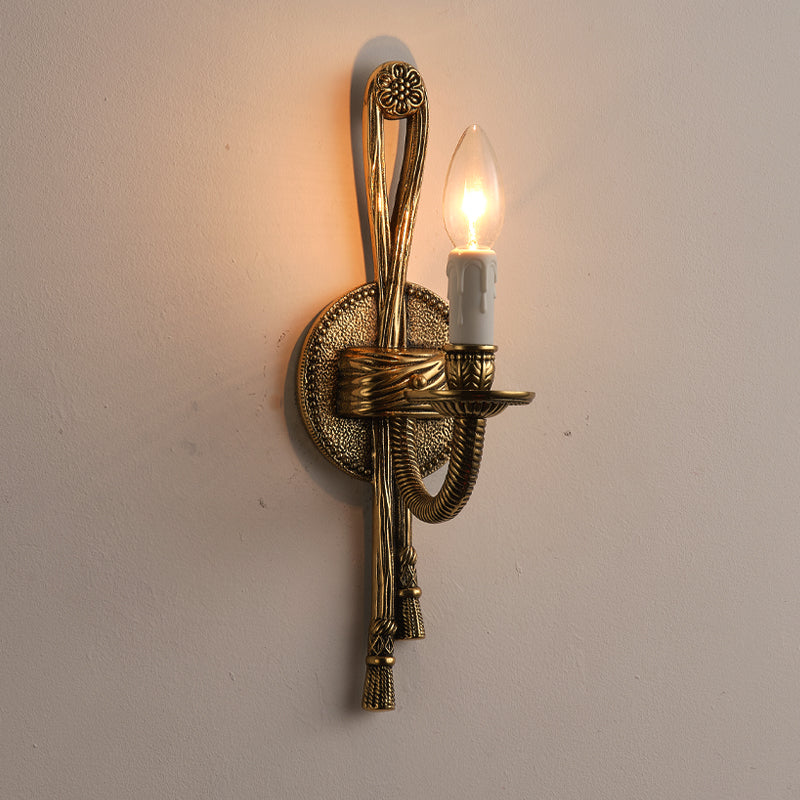 Juno Vintage Industrial Brass Metal Sconce Wall Lamp - Lamp Copper