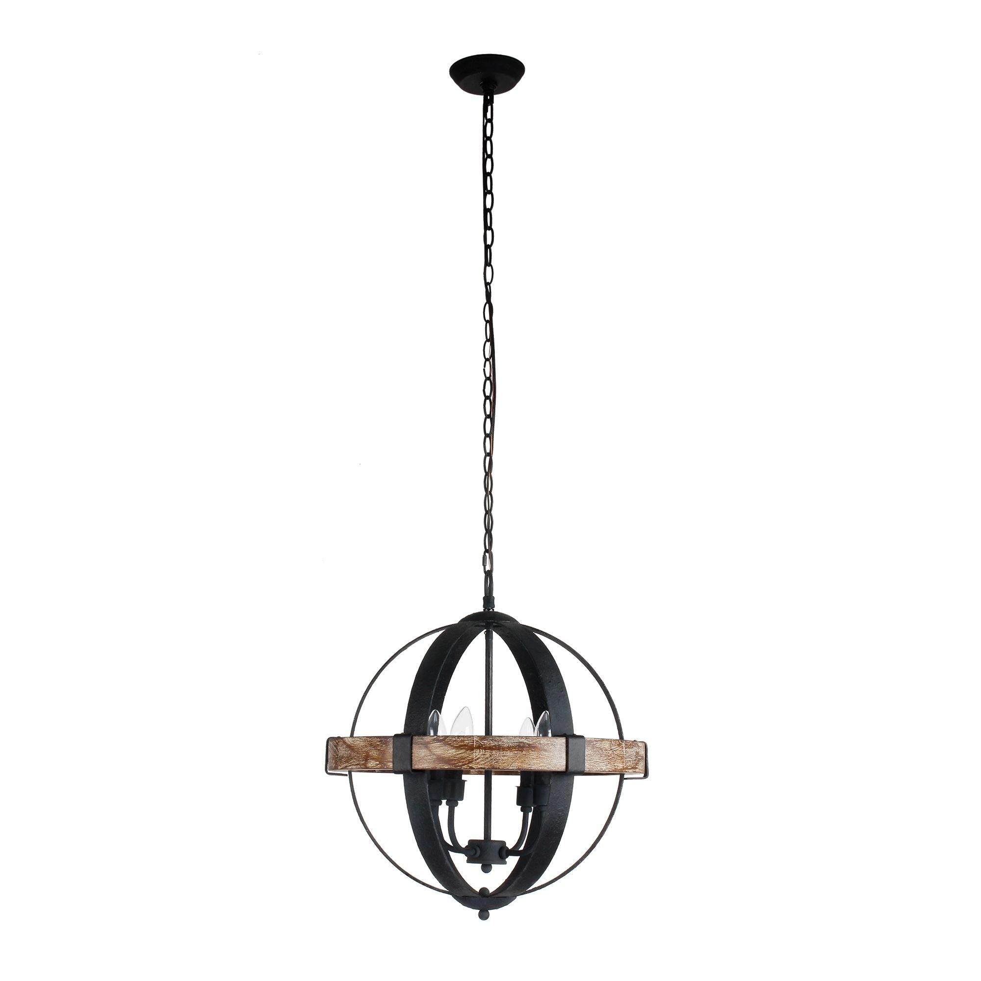 Luxe Vintage Industrial Wooden Metal Pendant Lamp - Lamp Copper