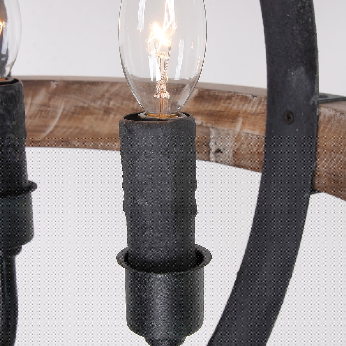 Luxe Vintage Industrial Wooden Metal Pendant Lamp - Lamp Copper