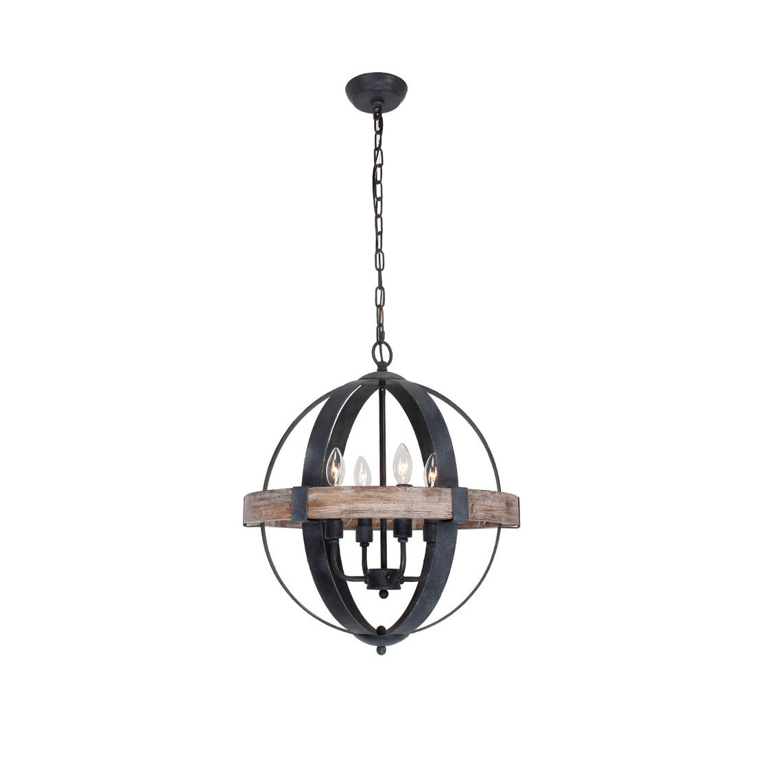 Luxe Vintage Industrial Wooden Metal Pendant Lamp - Lamp Copper