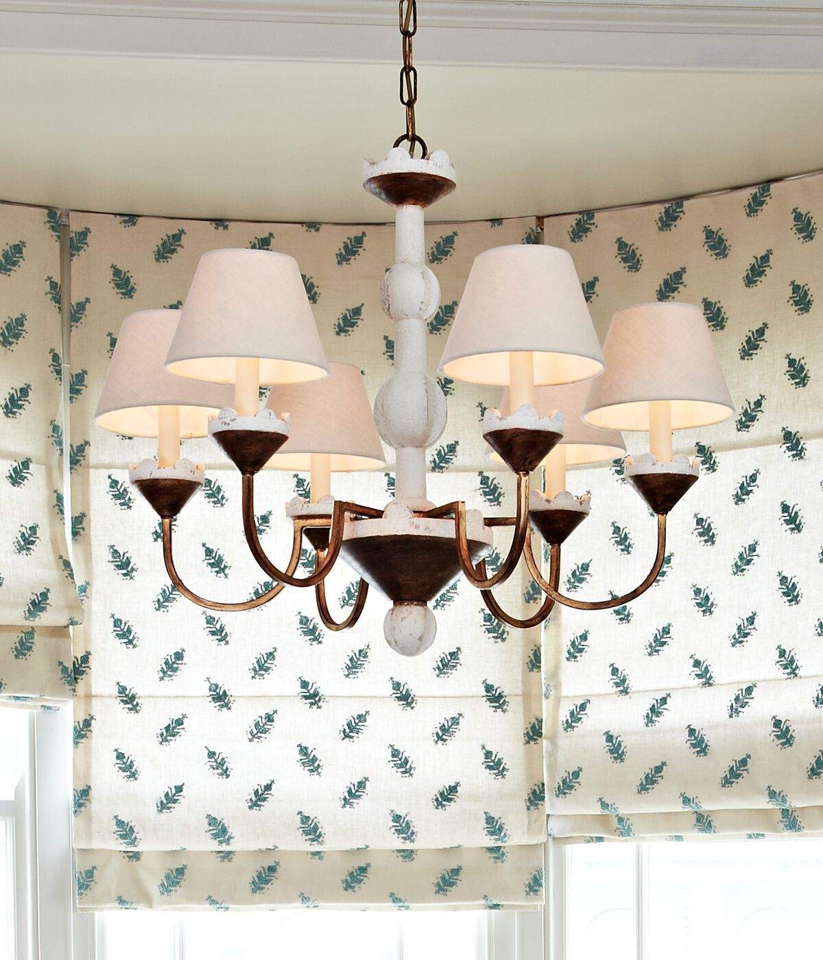 Quest Elegance Vintage Metal Fabric Chandelier - Lamp Copper