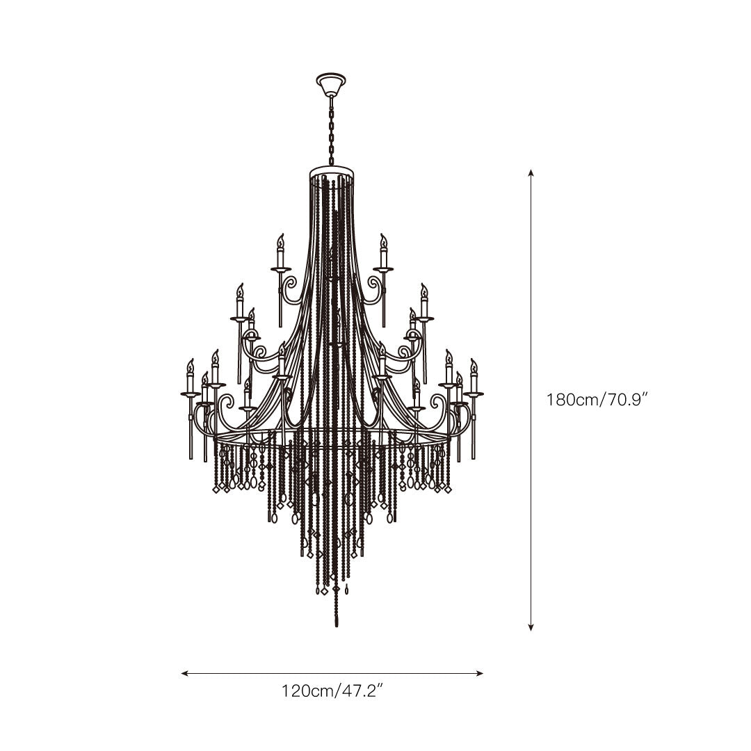 Trove Postmodern Luxury Natural Metal Alabaster Chandelier - Lamp Copper