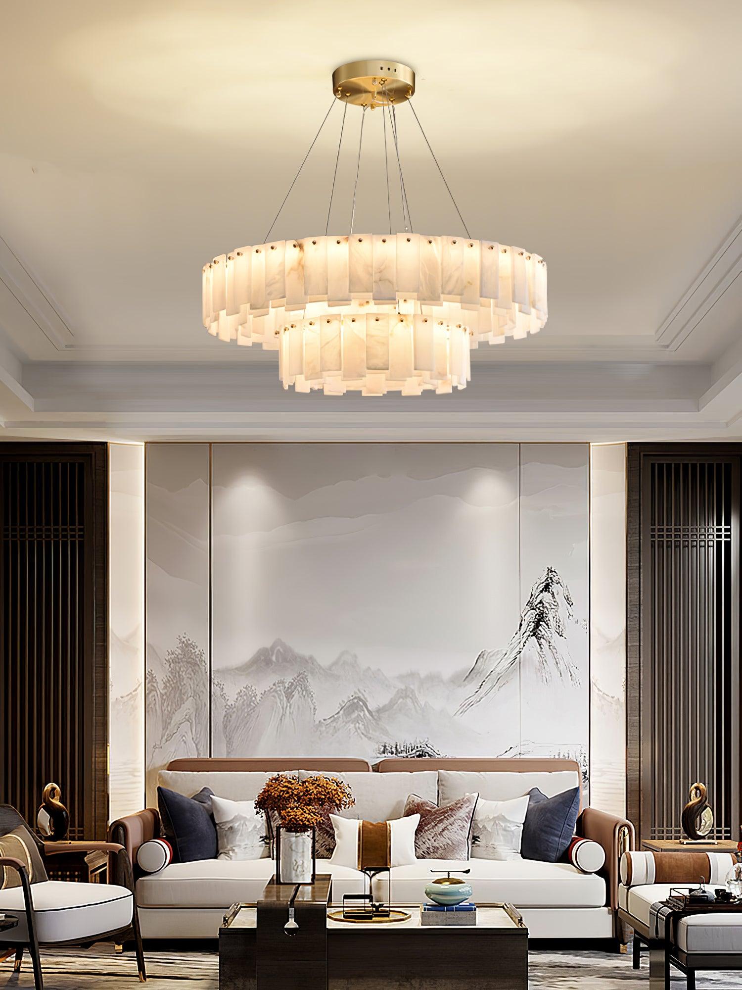 Vodore Alabaster Pendant Light Chandelier - Neutralighting