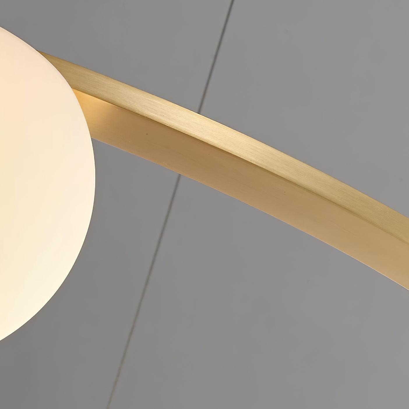 Chandelier Glass Globes Metal Ring Gold Finish Modern - Letslighting