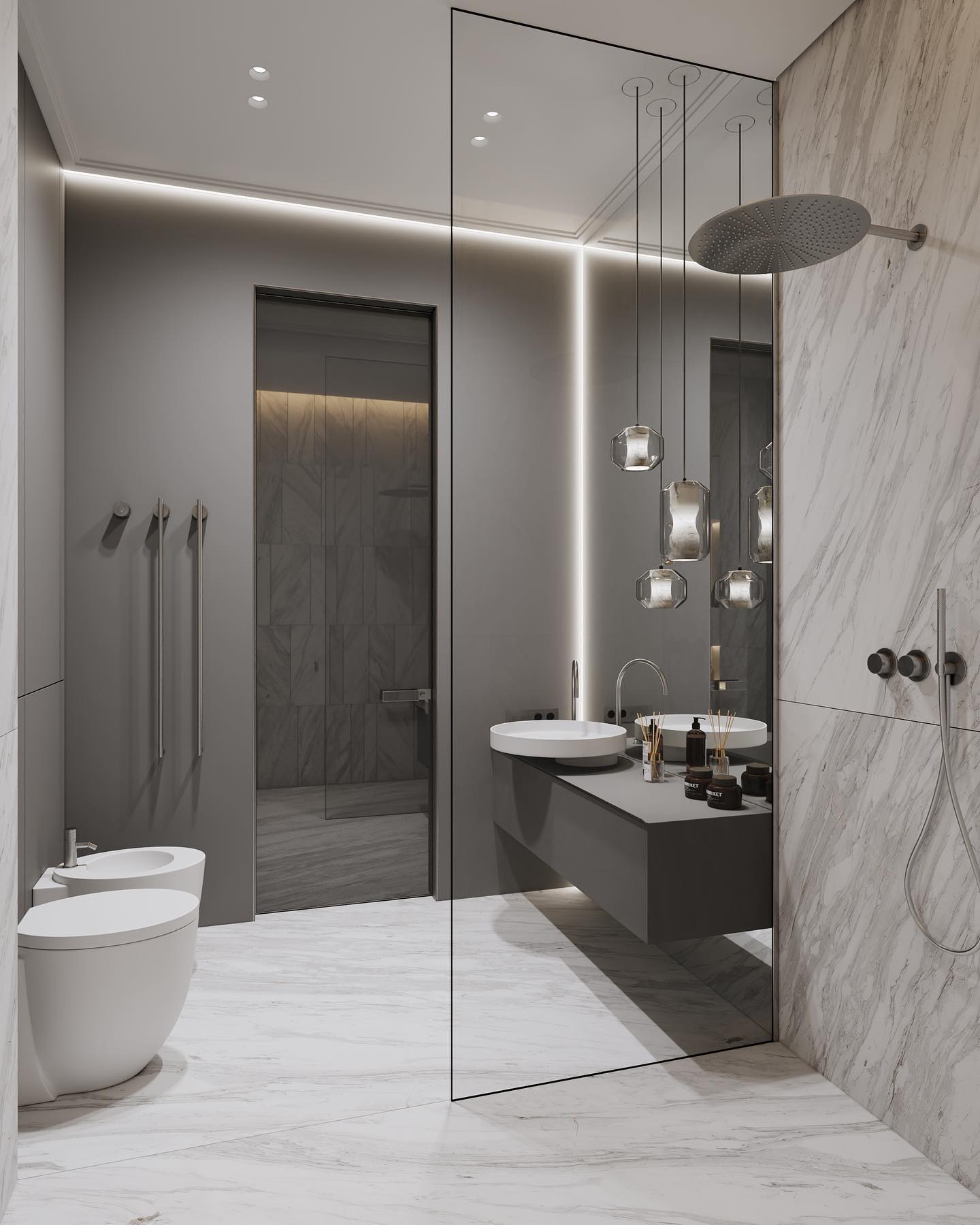 Allirila Modern Minimalist Alabaster Glass Pendant Lamp - Lamp Copper