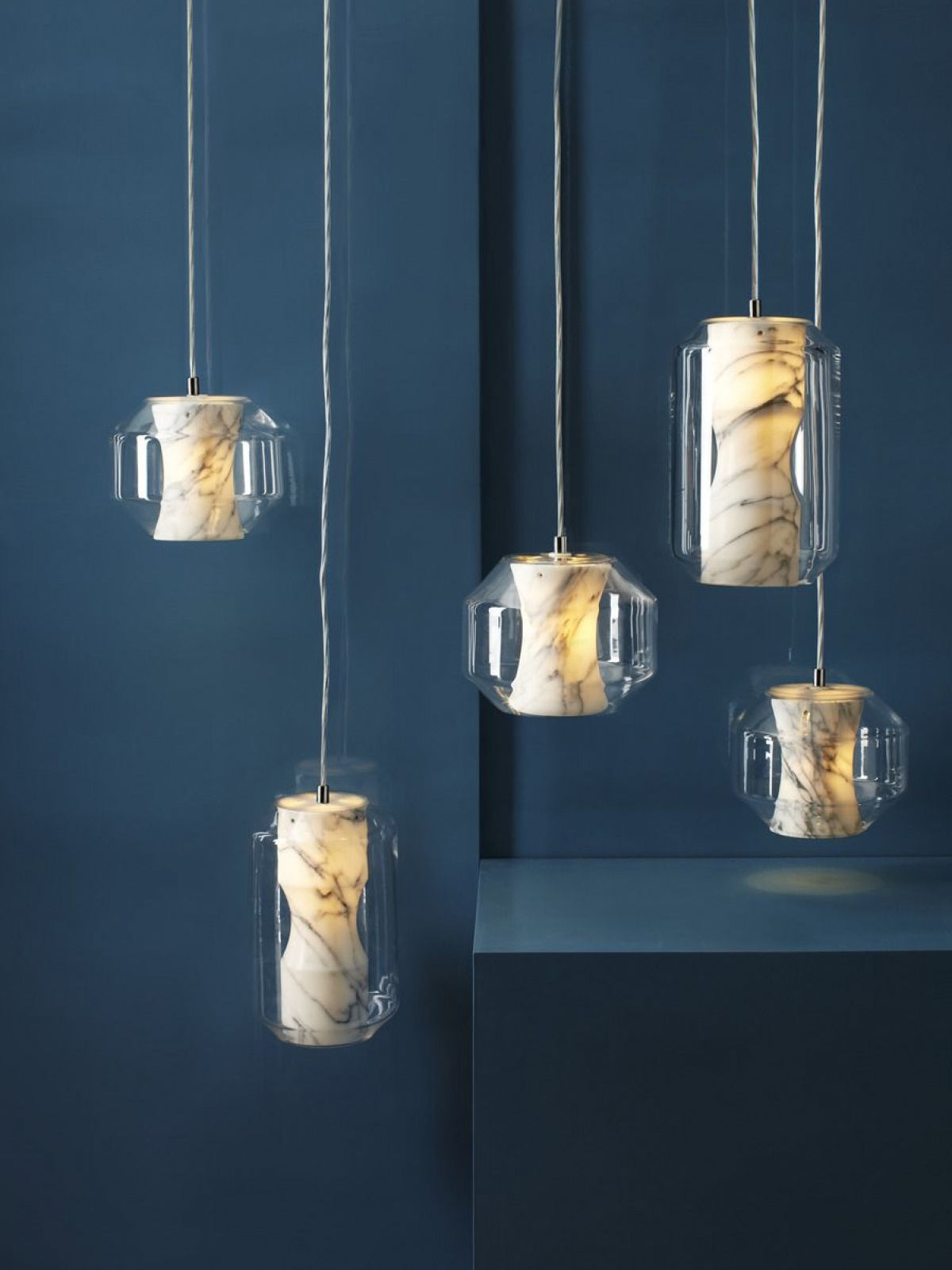 Allirila Modern Minimalist Alabaster Glass Pendant Lamp - Lamp Copper