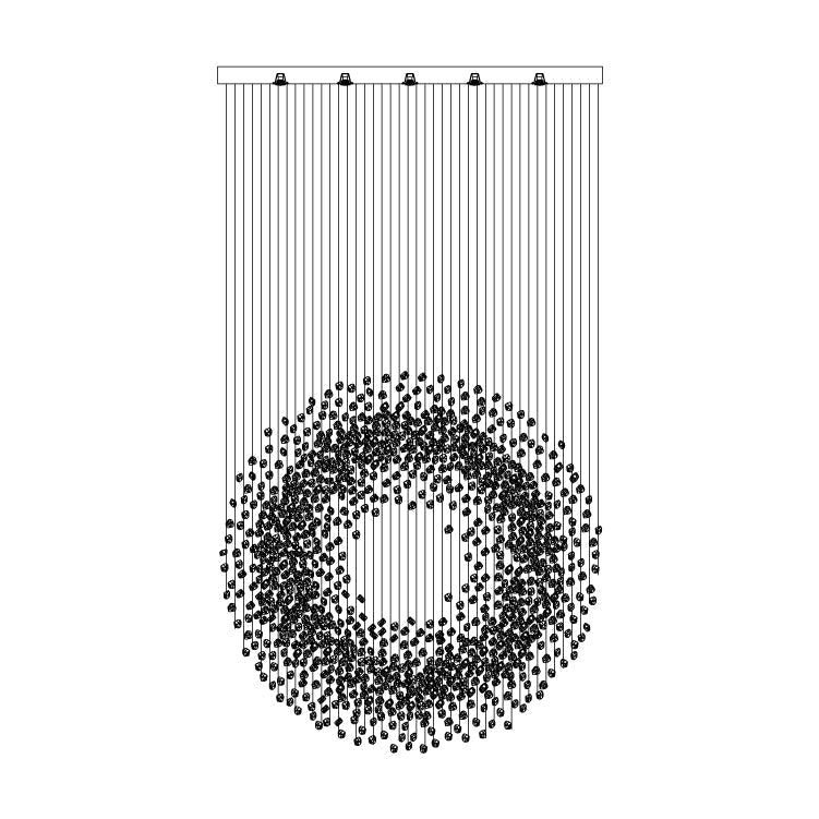 Black Stones Chandeliers - Blowlighting