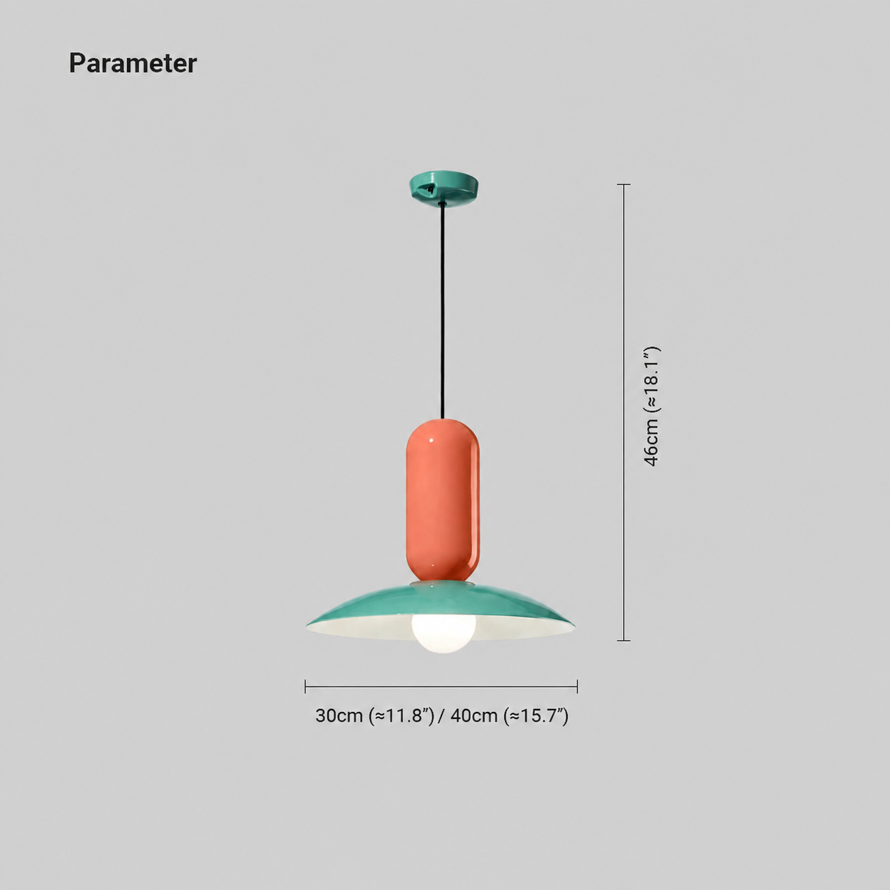 Valentina Colorato Creative LED Lampade a Sospensione Rosso Verde