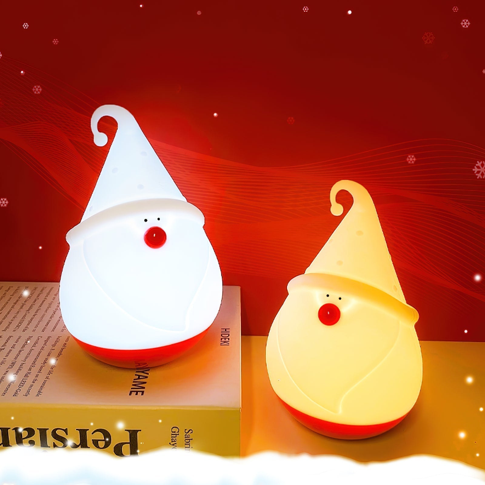 Snowman Night Light (built-in battery) - Lamp Copper