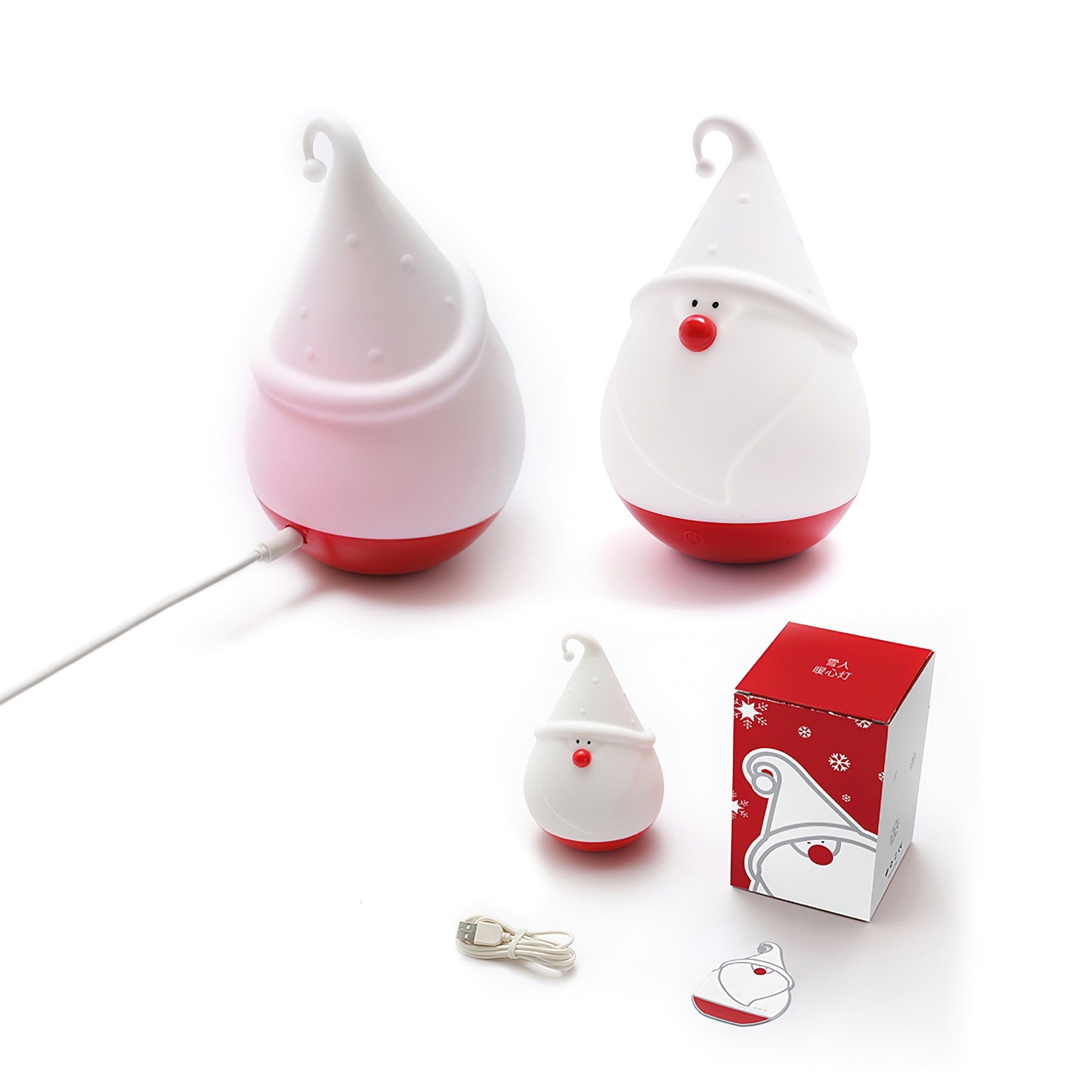 Snowman Night Light (built-in battery) - Lamp Copper