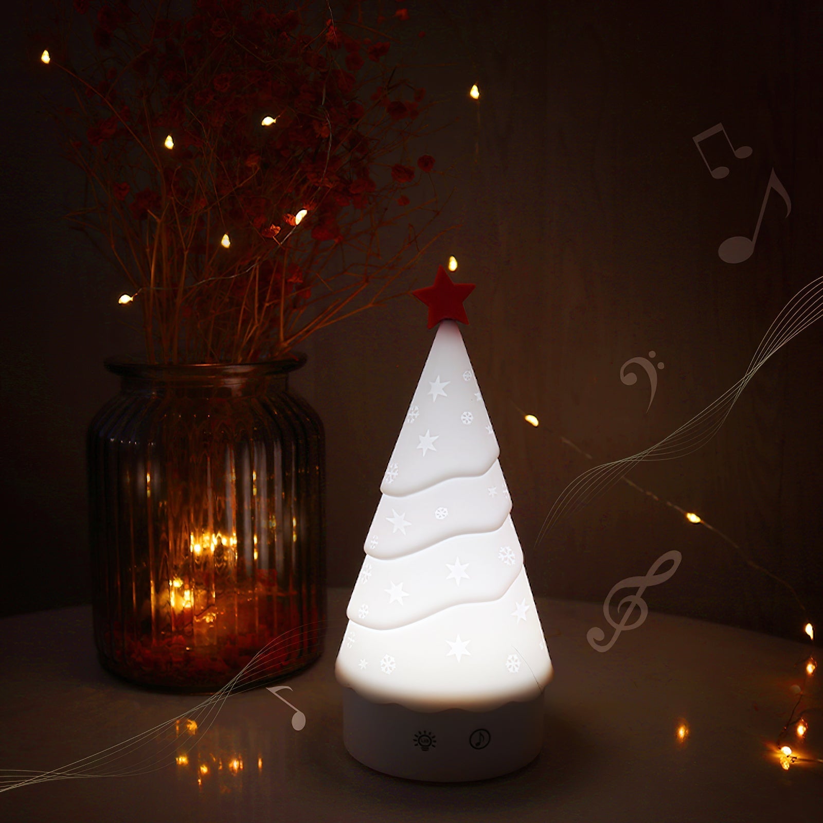Tree Night Light (built-in battery) - Lamp Copper