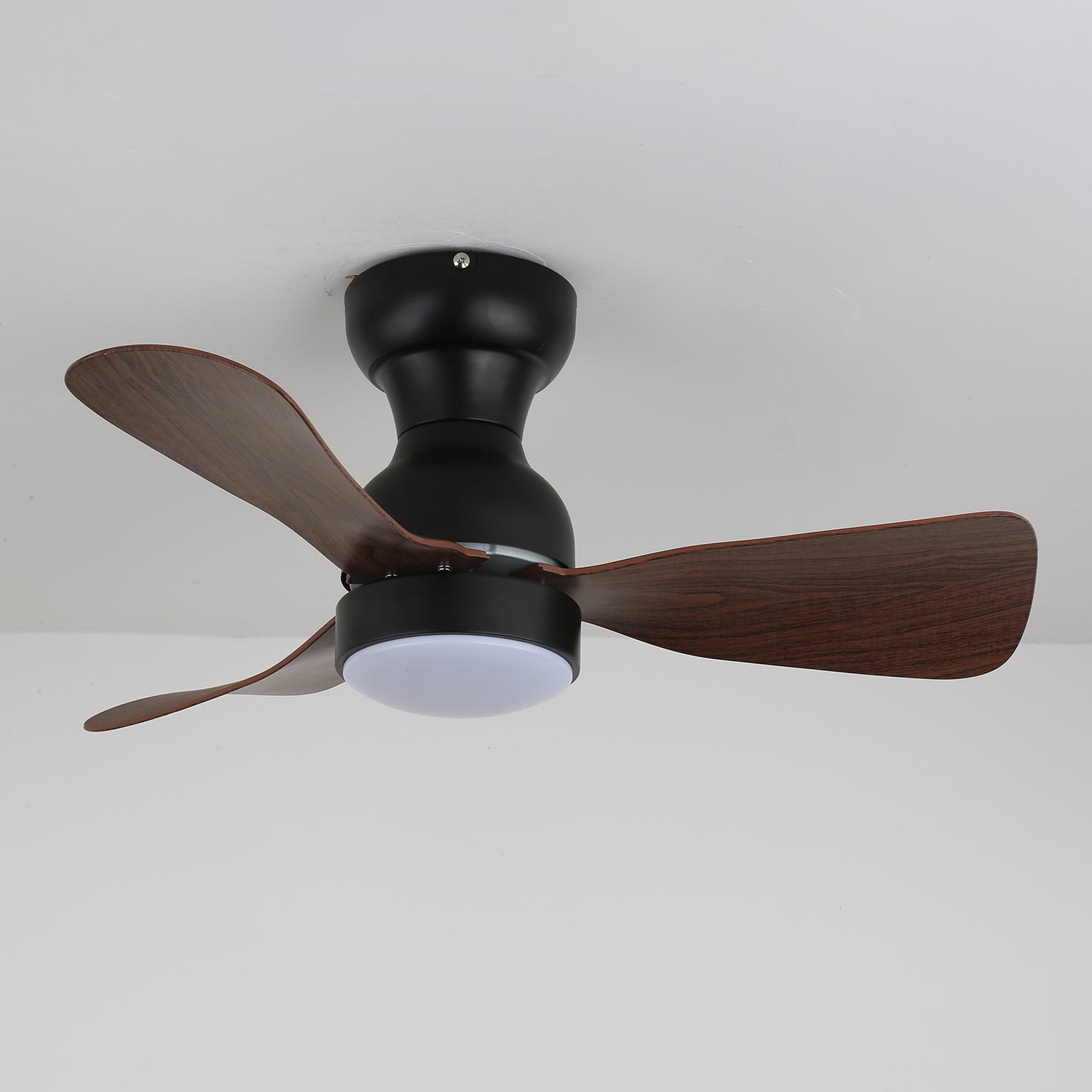 Ventilatore da soffitto Aurdorus moderno in legno con luce