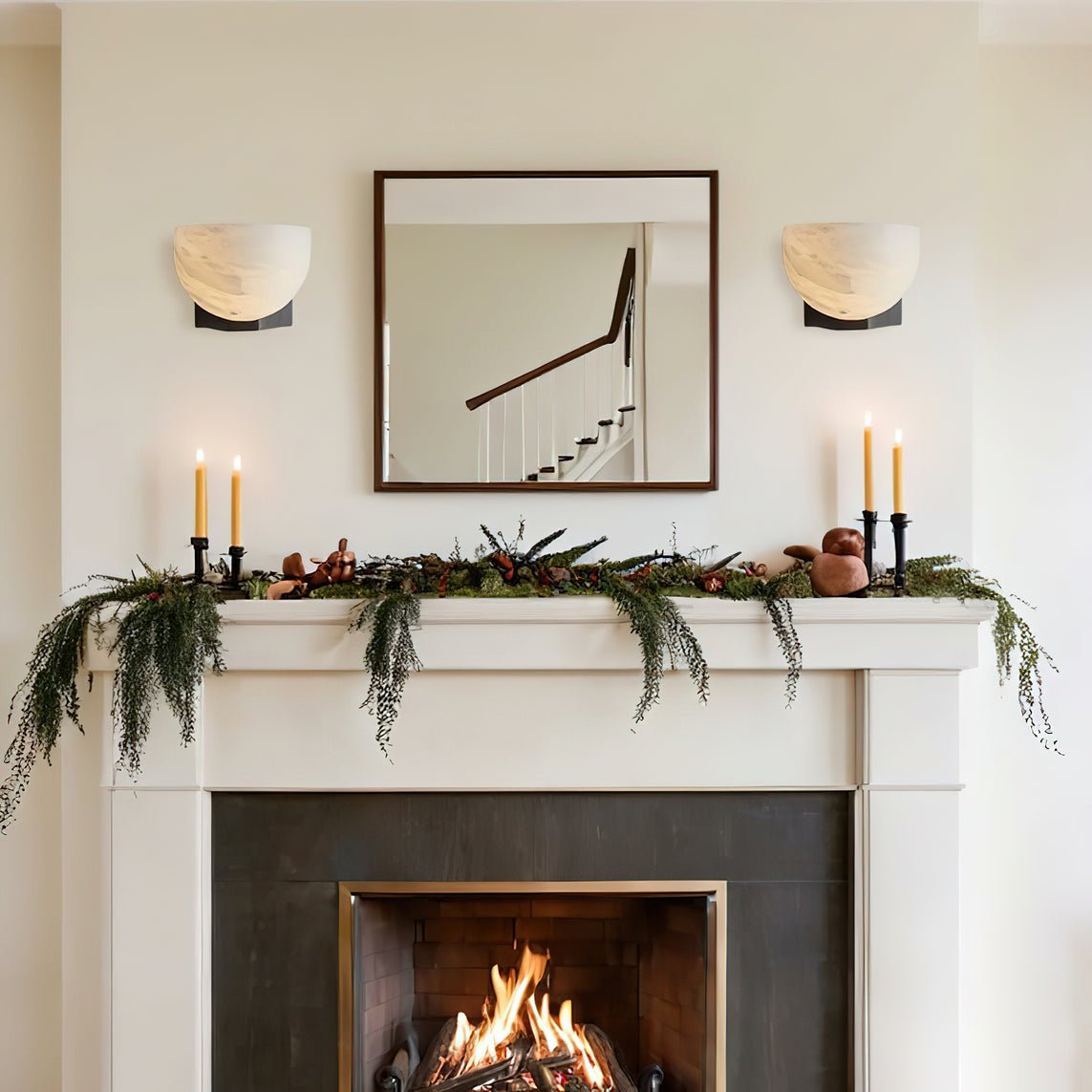 Corvina Bowl Alabaster Wall Light - Neutralighting