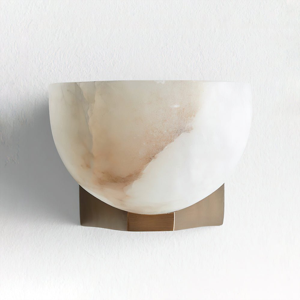 Corvina Bowl Alabaster Wall Light - Neutralighting