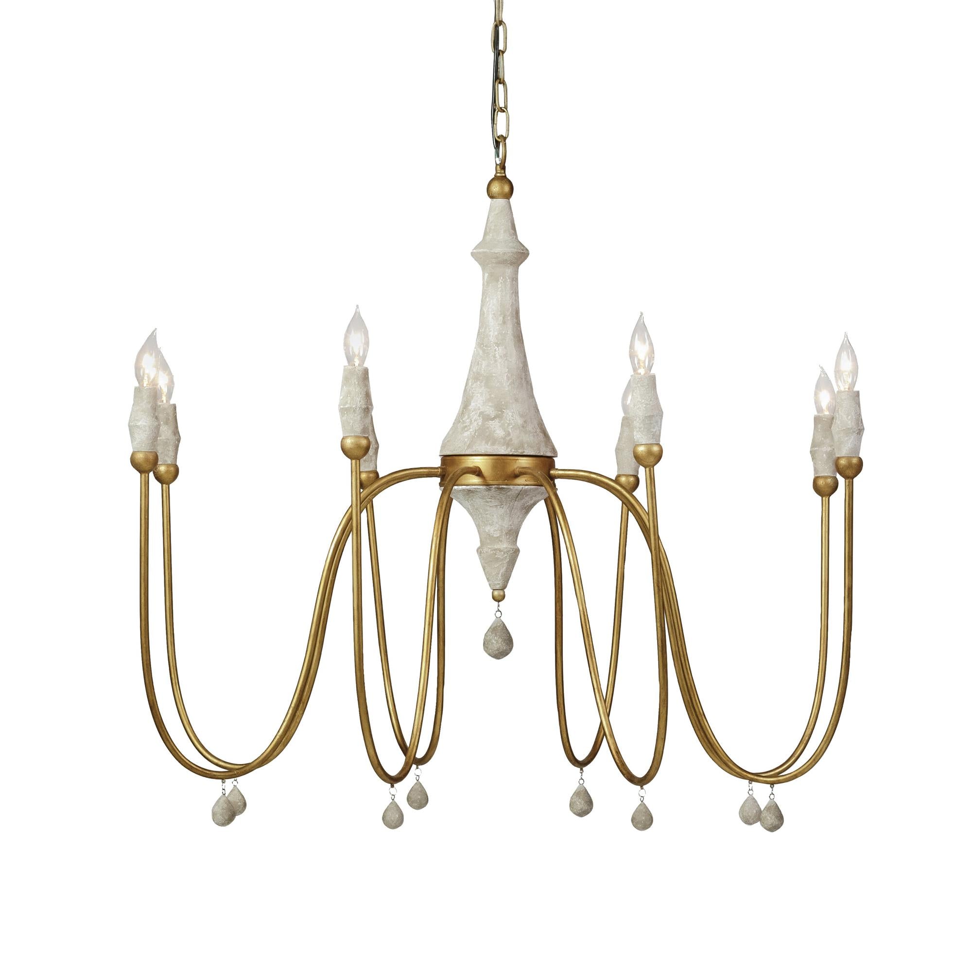 Arcad Vintage Industrial Wooden Metal Chandelier - Lamp Copper