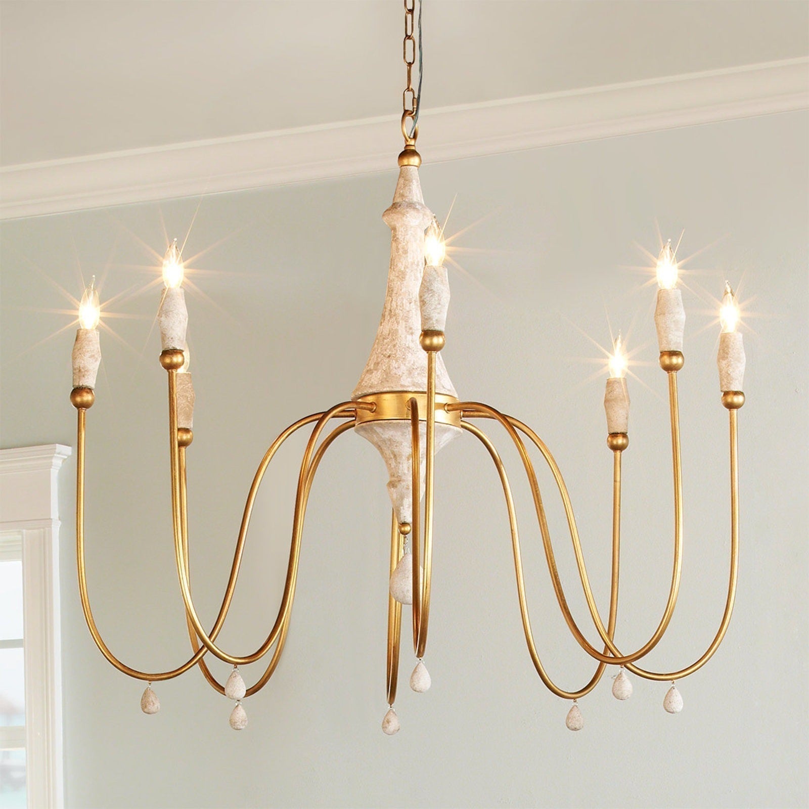 Arcad Vintage Industrial Wooden Metal Chandelier - Lamp Copper