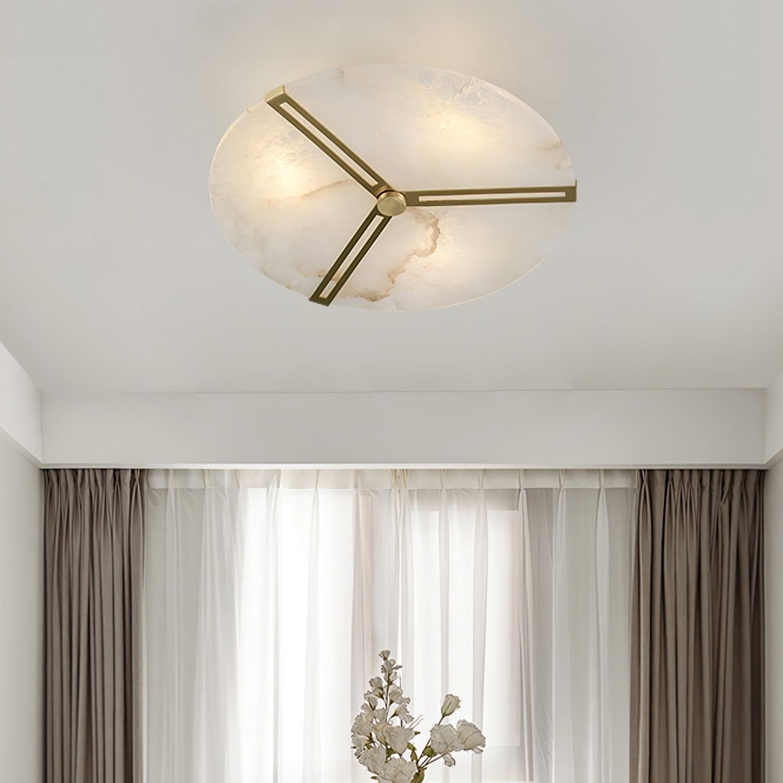 Aveline Alabaster Flush Mount Ceiling Light - Neutralighting