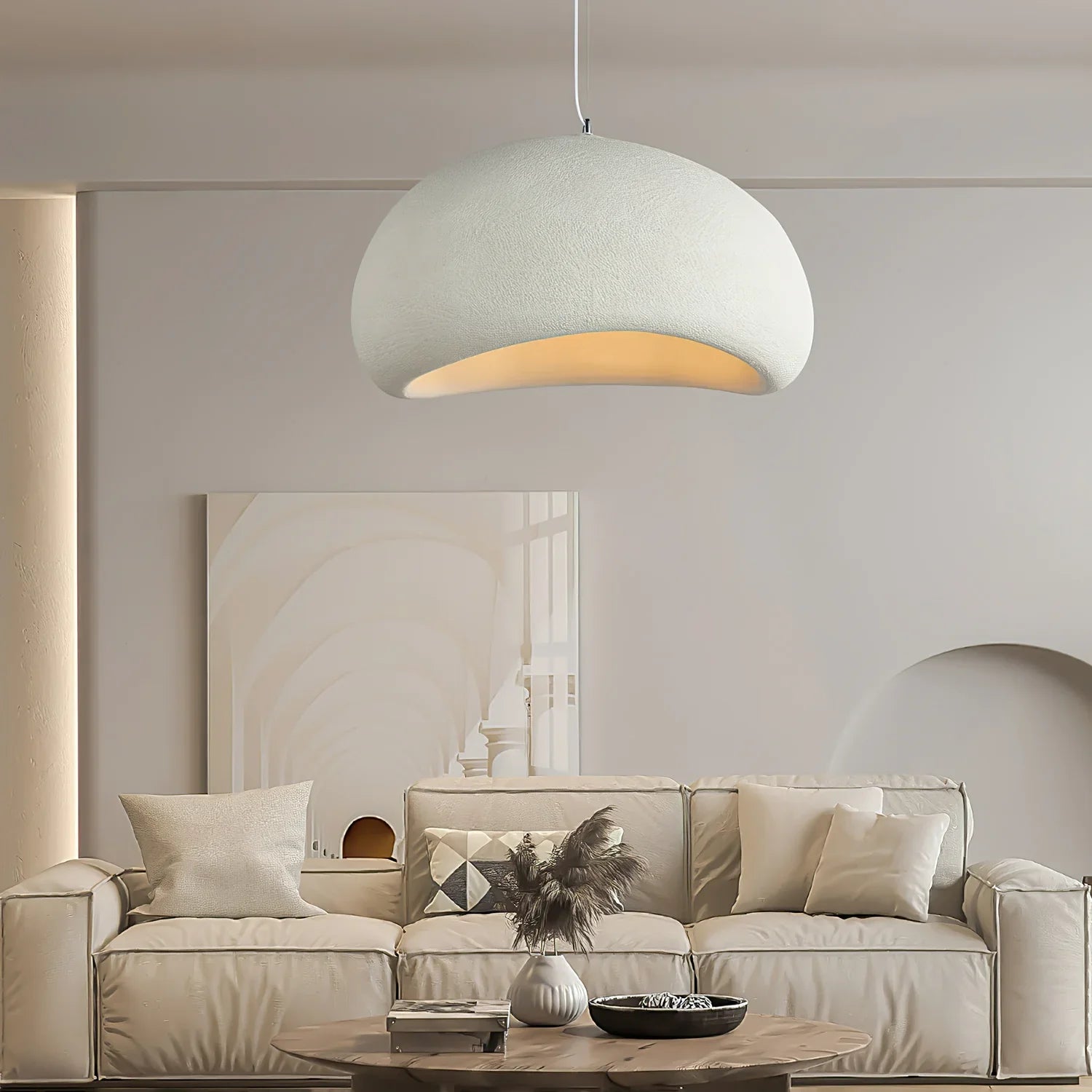 Aria Lampada a Sospensione Sferica a Nuvola in Stile Wabi-Sabi