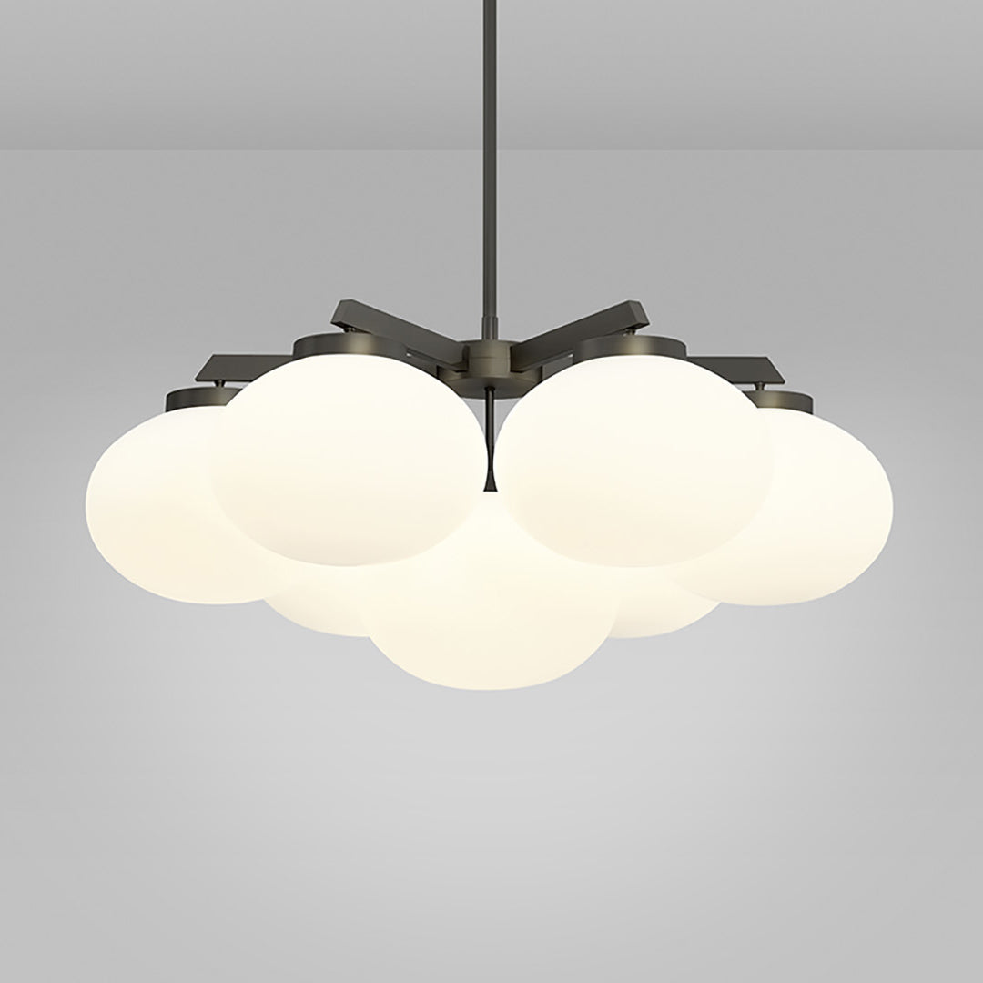 Edge Premium Elegance Brass Metal Glass Chandelier - Lamp Copper