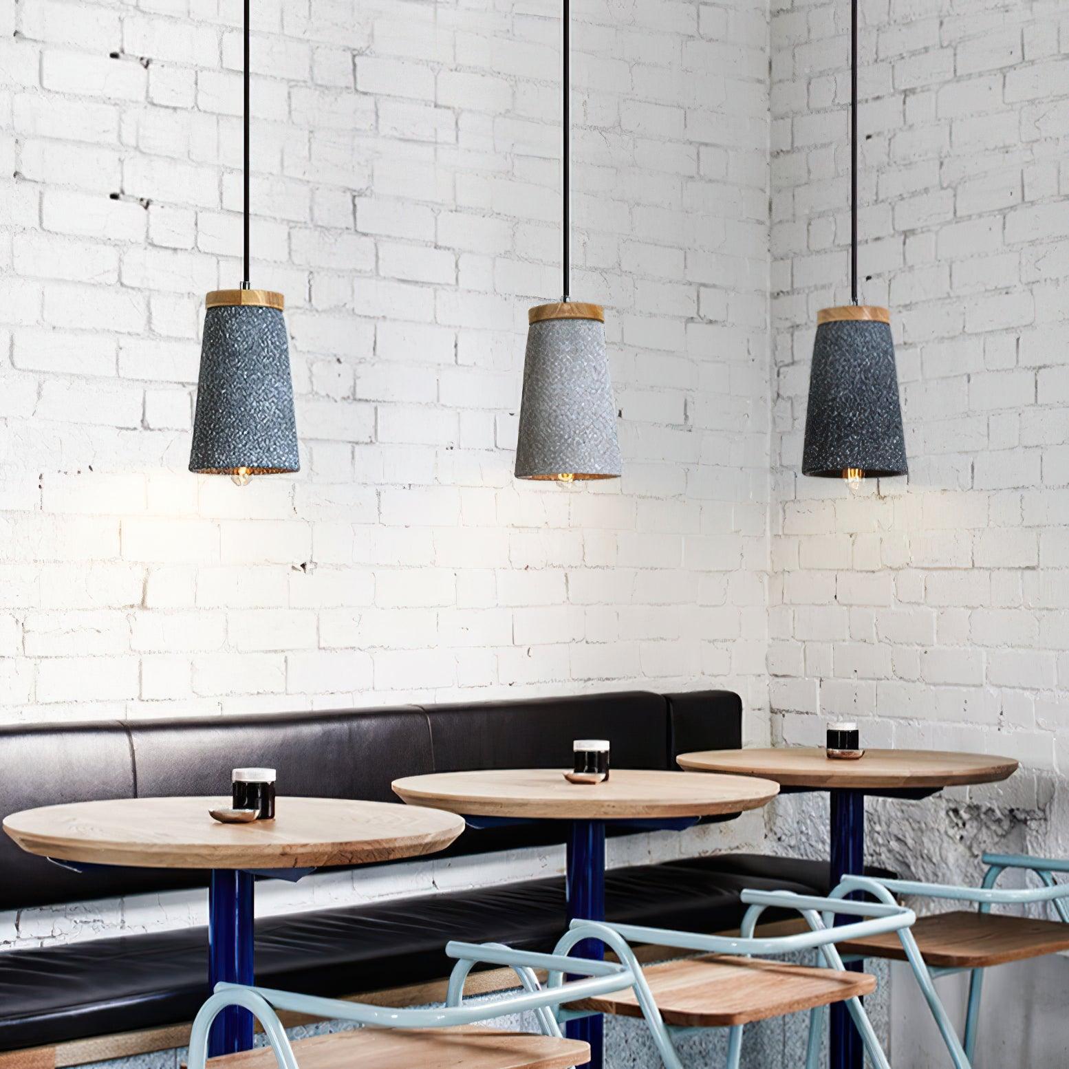 Coburg Wood Cement Pendant Light - Blowlighting