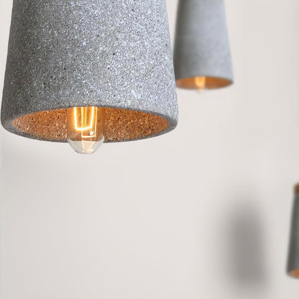 Coburg Wood Cement Pendant Light - Blowlighting