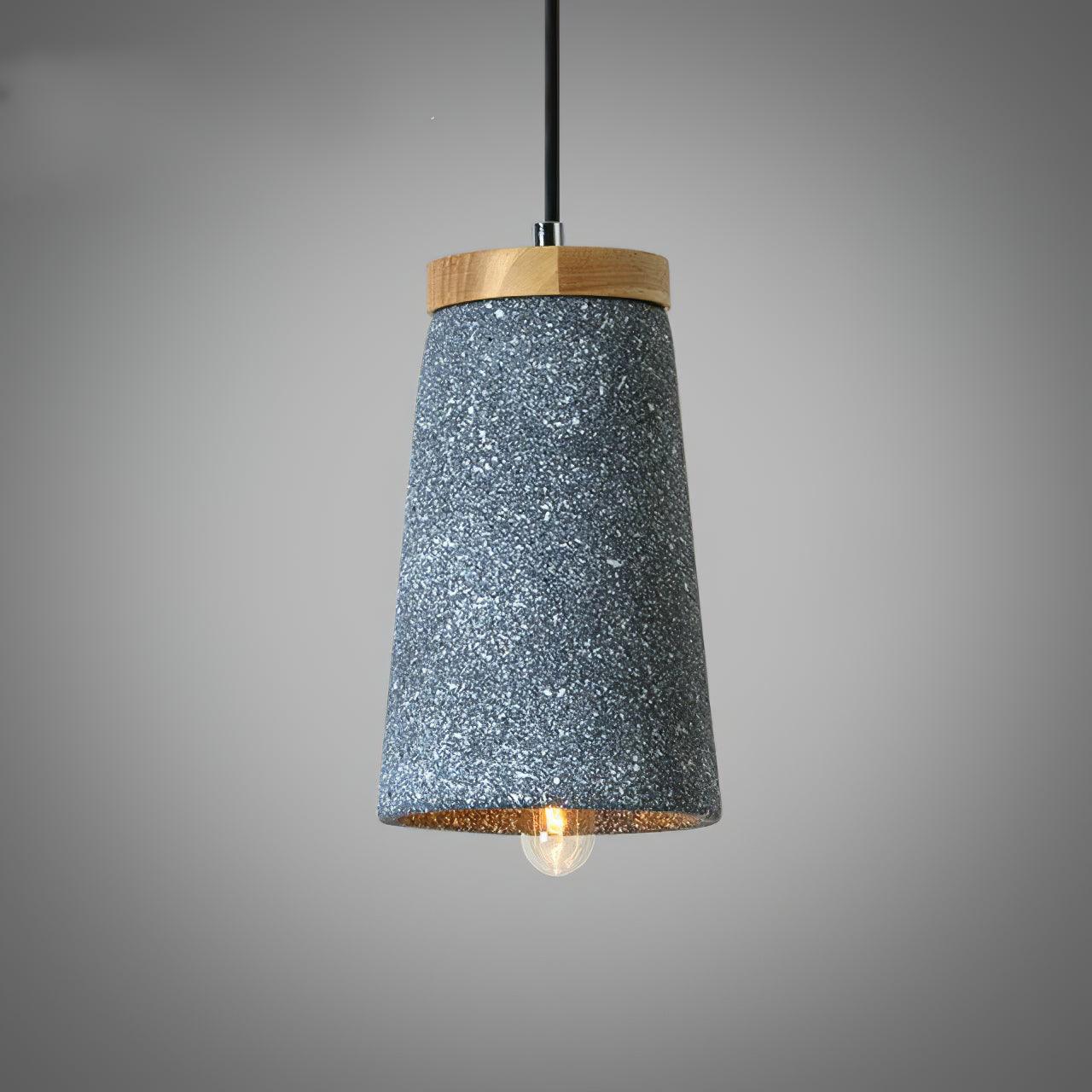 Coburg Wood Cement Pendant Light - Blowlighting