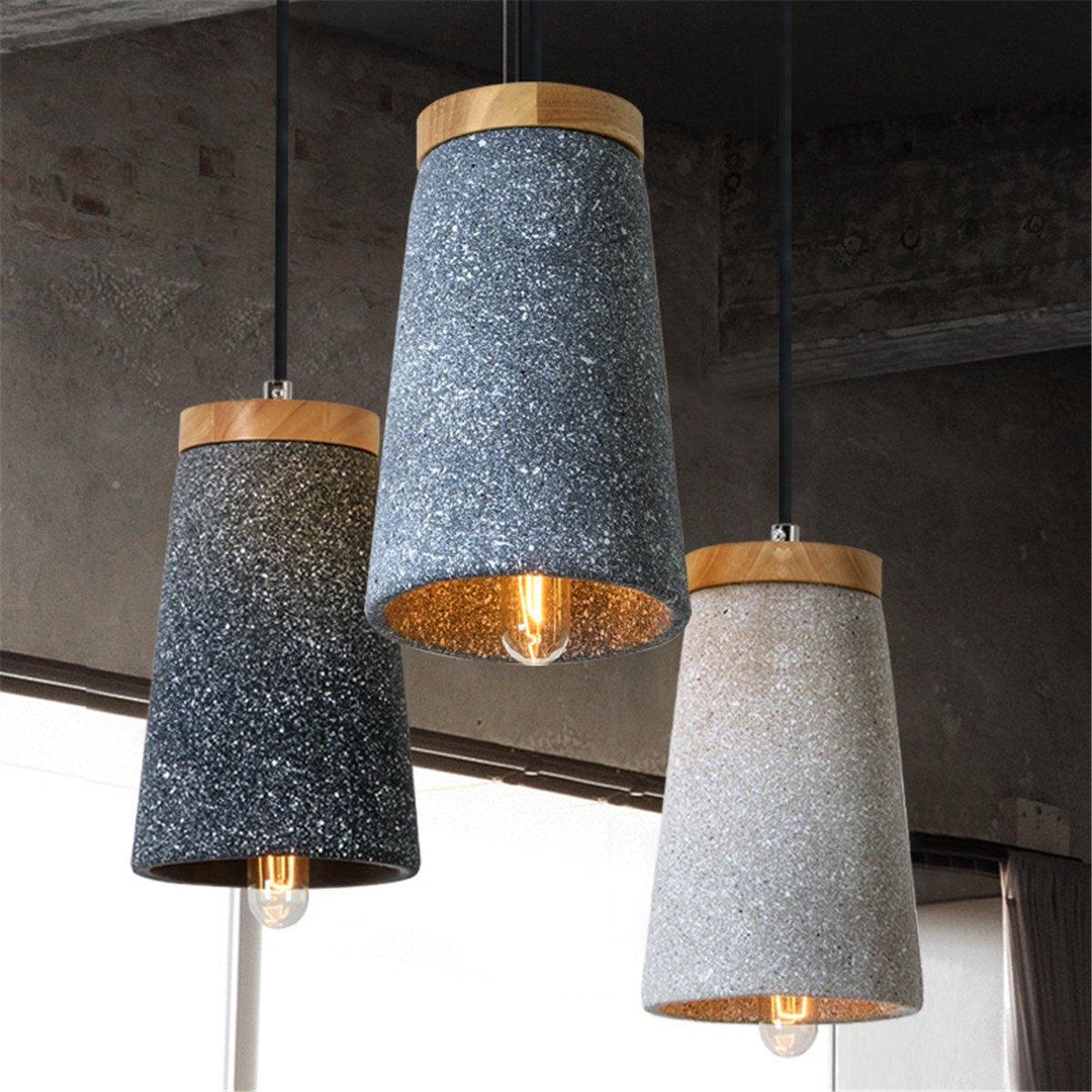 Coburg Wood Cement Pendant Light - Blowlighting