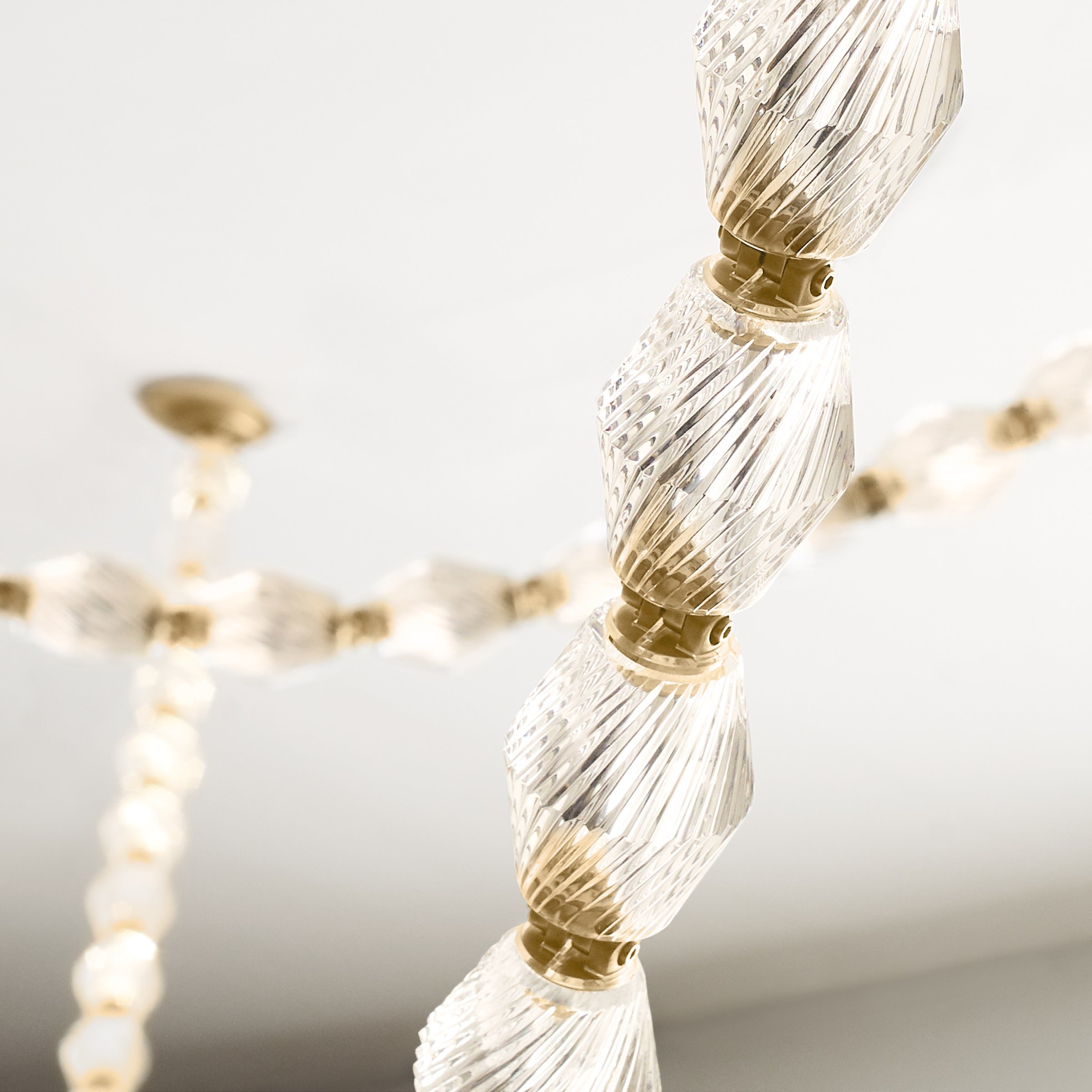 Karma Modern Minimalist Metal Glass Chandelier - Lamp Copper