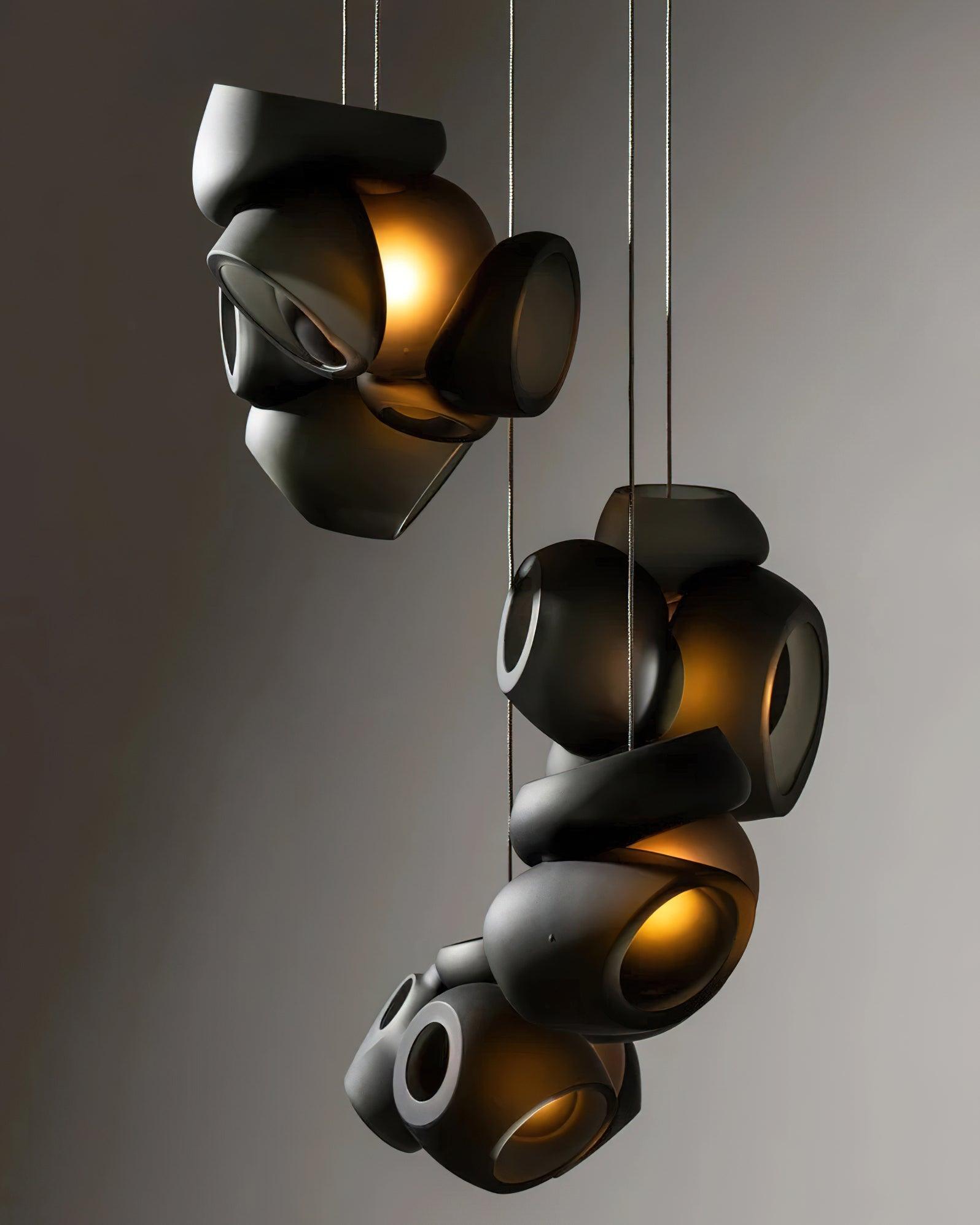 Zamarir Bubbles Cluster Metal Glass Pendant Light - Blowlighting
