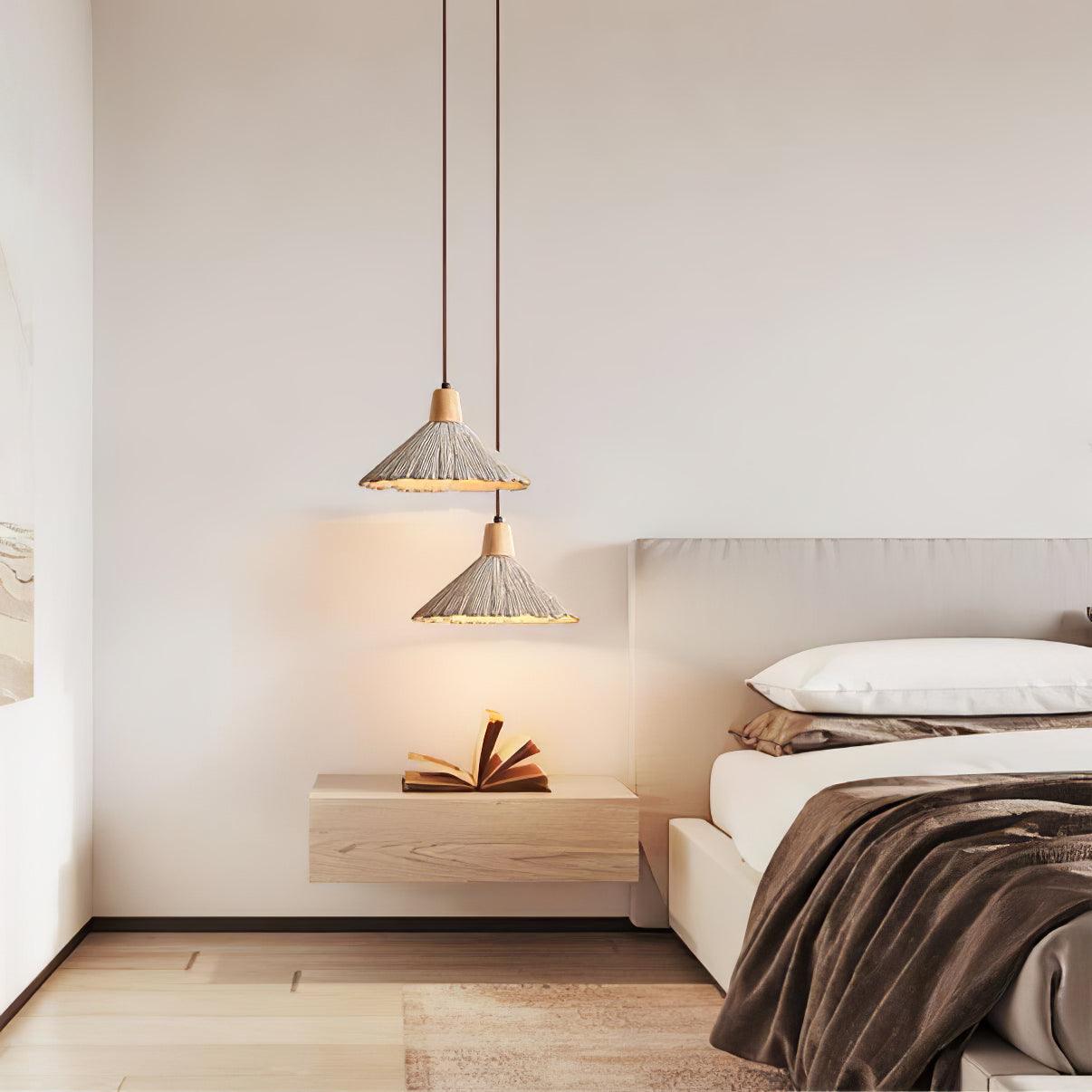 Concrete Pleated Pendant Lamp - Blowlighting