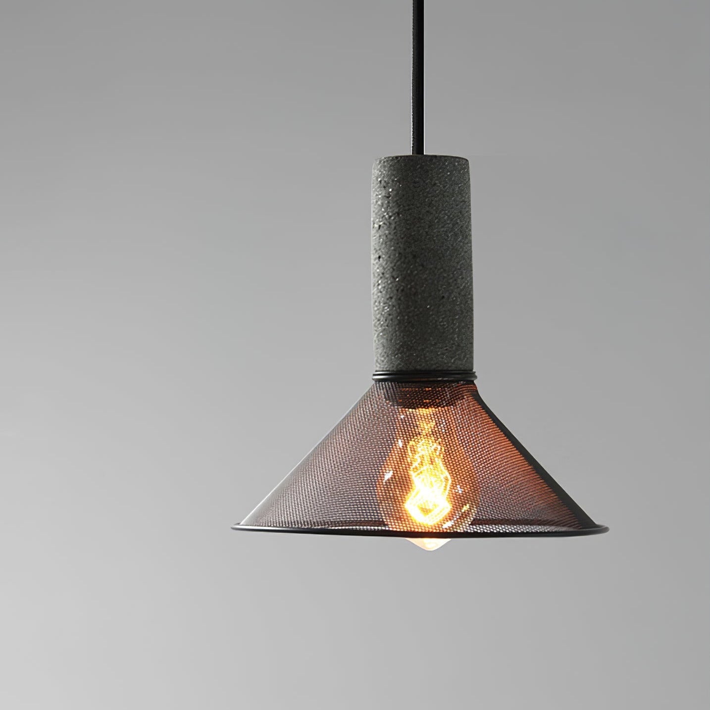 Arisha Lampada a Sospensione Industriale Cilindrica in Cemento