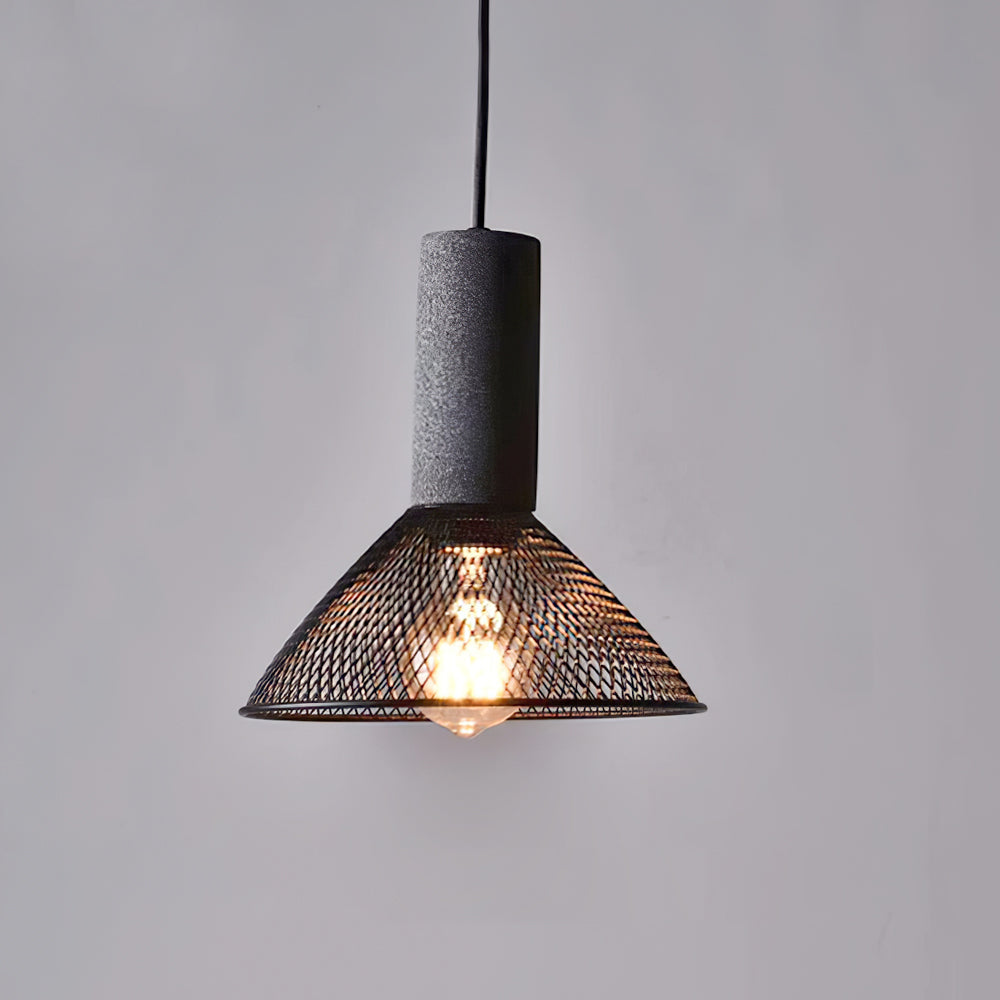Arisha Lampada a Sospensione Industriale Cilindrica in Cemento
