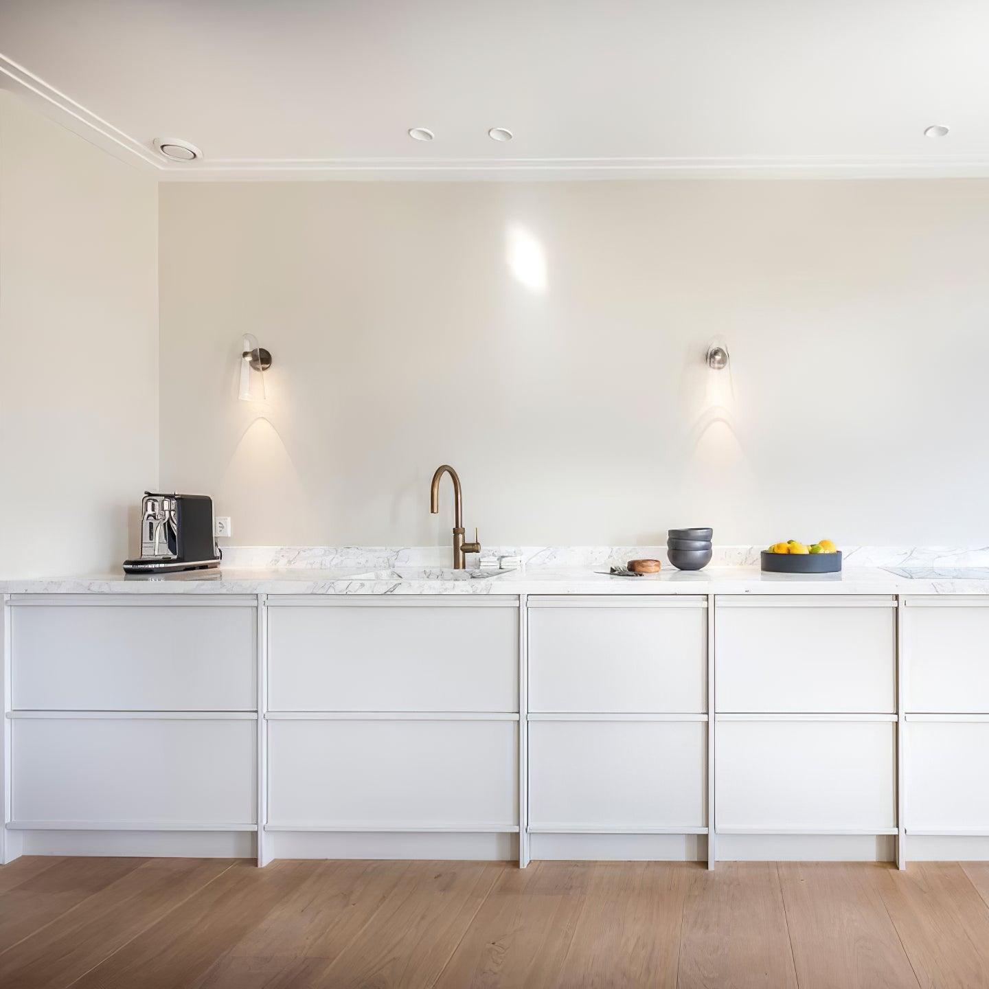 Yoke Modern Minimalist Metal Glass Wall Lamp - Lamp Copper